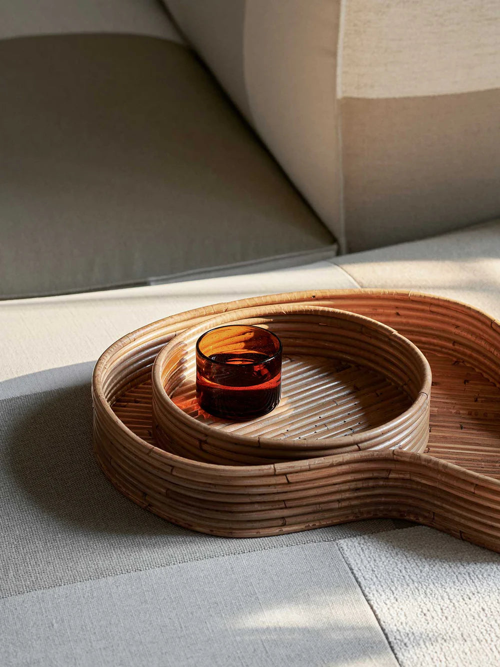ISOLA rattan tray set