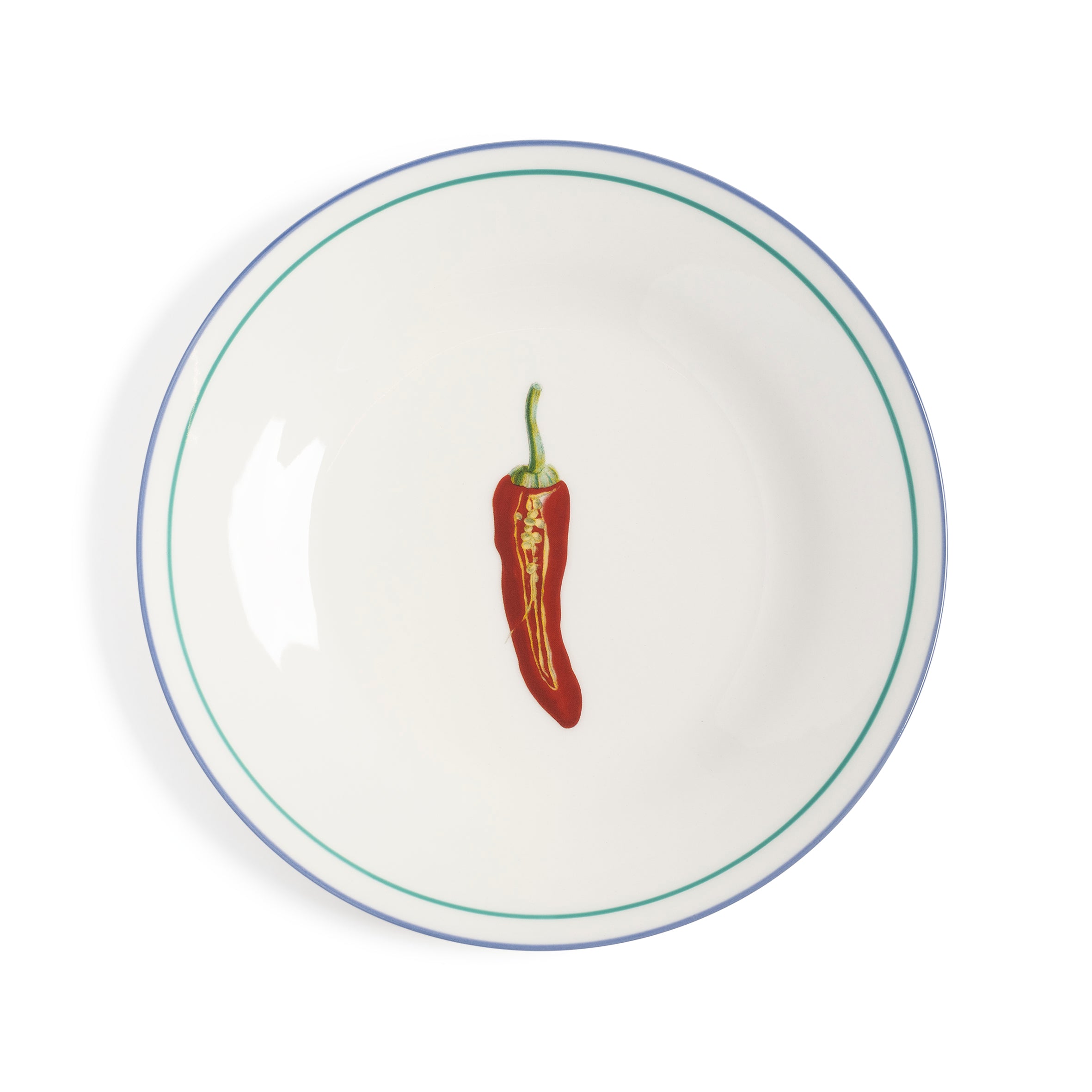 Set of breakfast plates VEGETABLE white