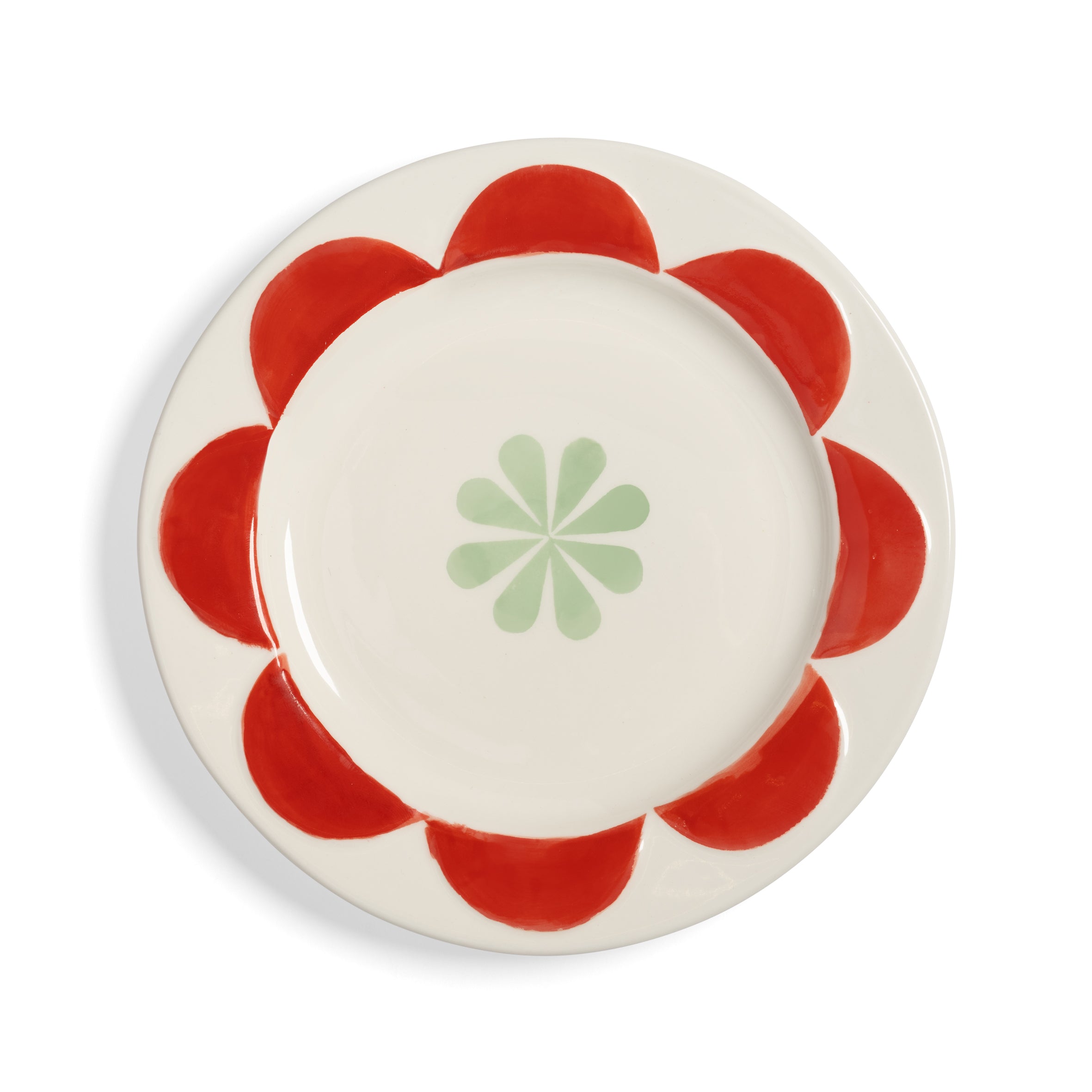 FOLK Colorful Porcelain Dessert Plate Set