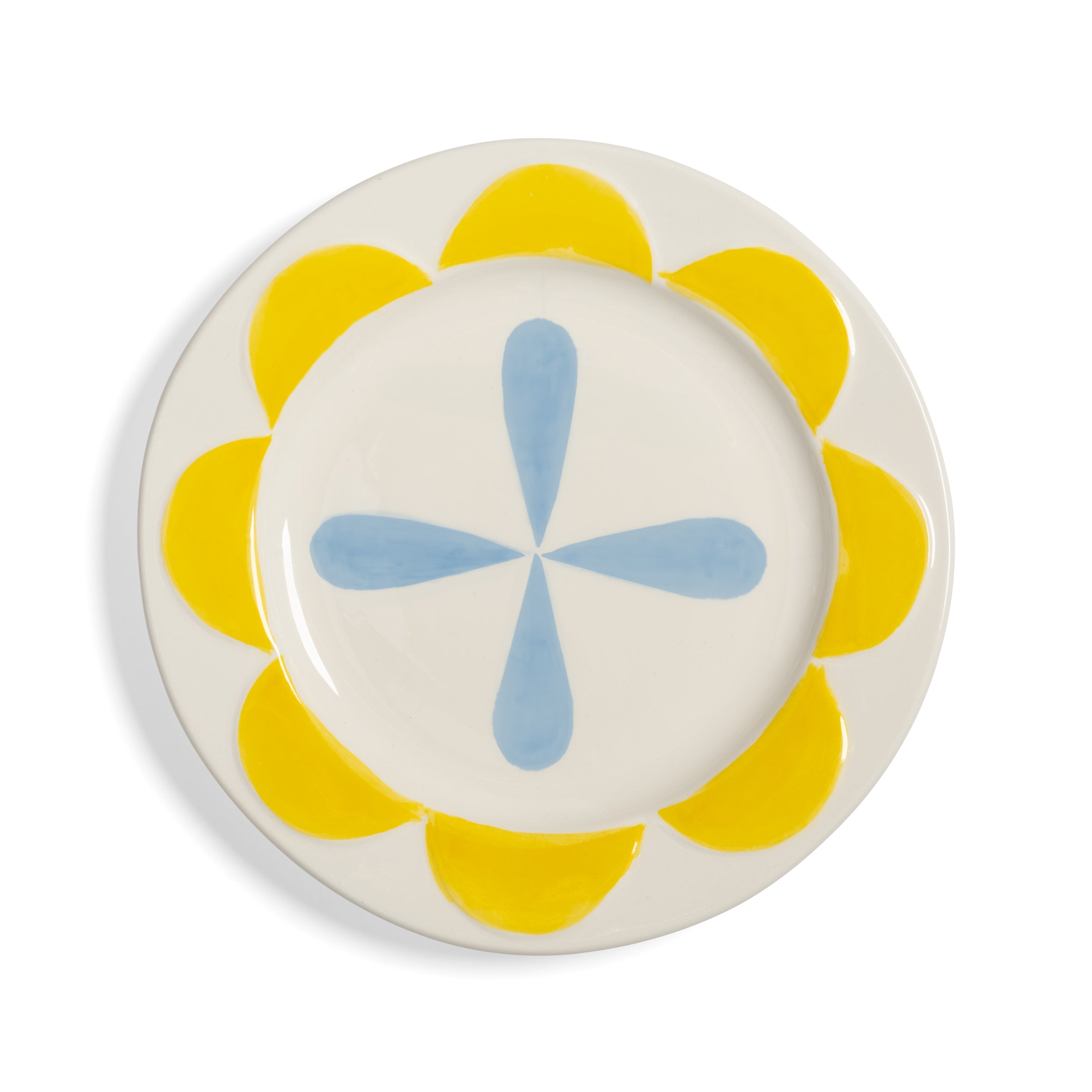 FOLK Colorful Porcelain Dessert Plate Set