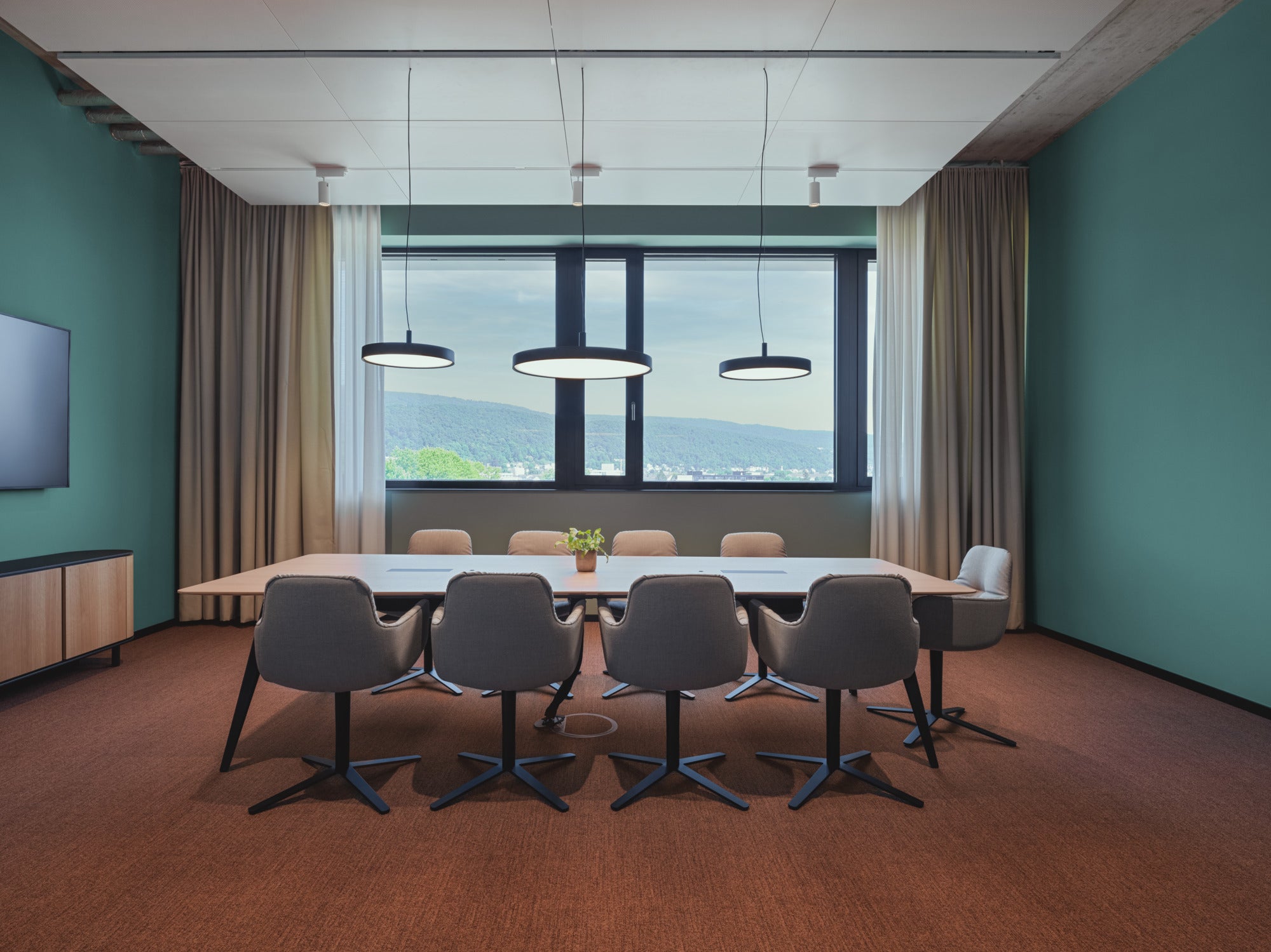 Pendelleuchte LP SLIM ROUND rohes Aluminium