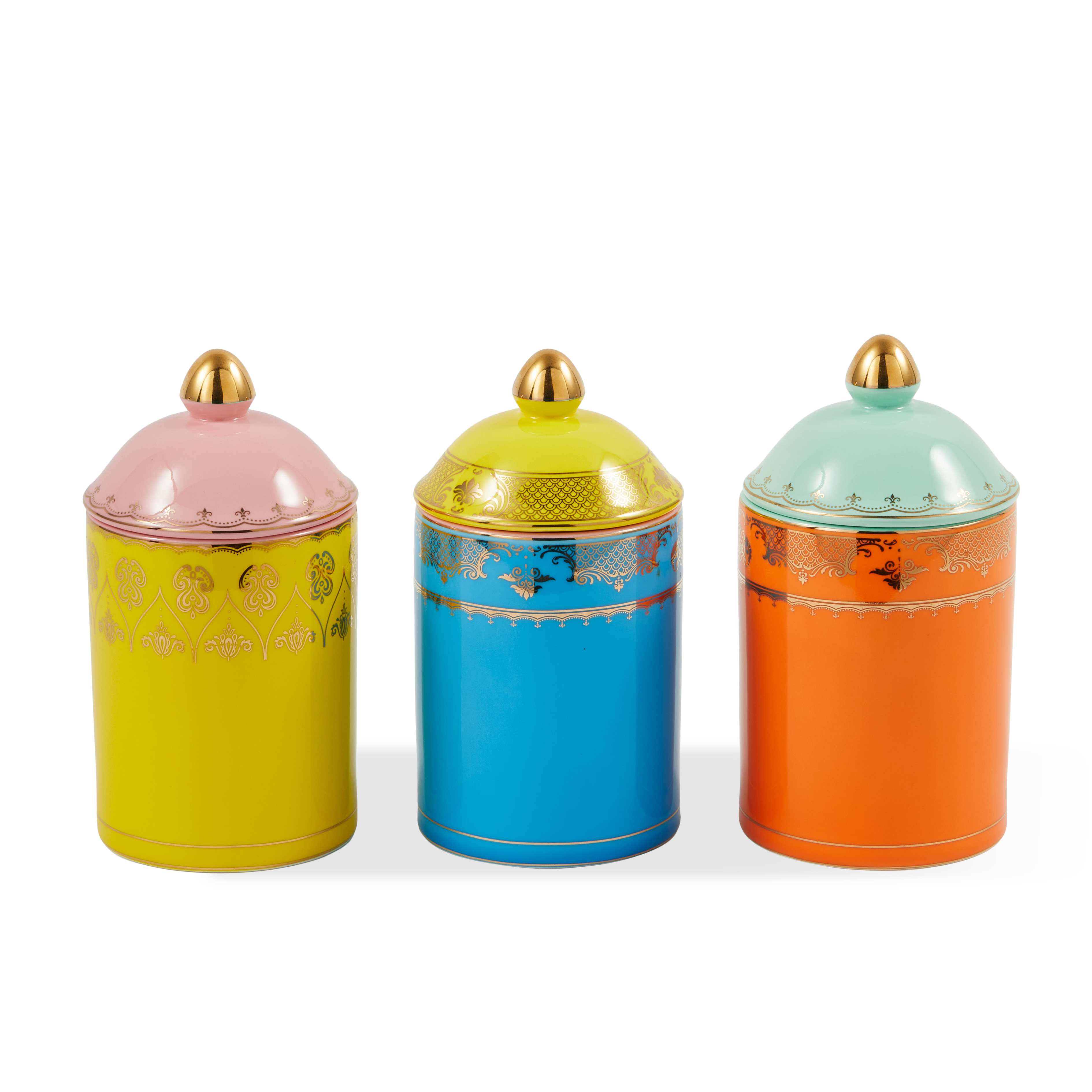 Porzellanbehälter GRANDPA blau mit Gelb