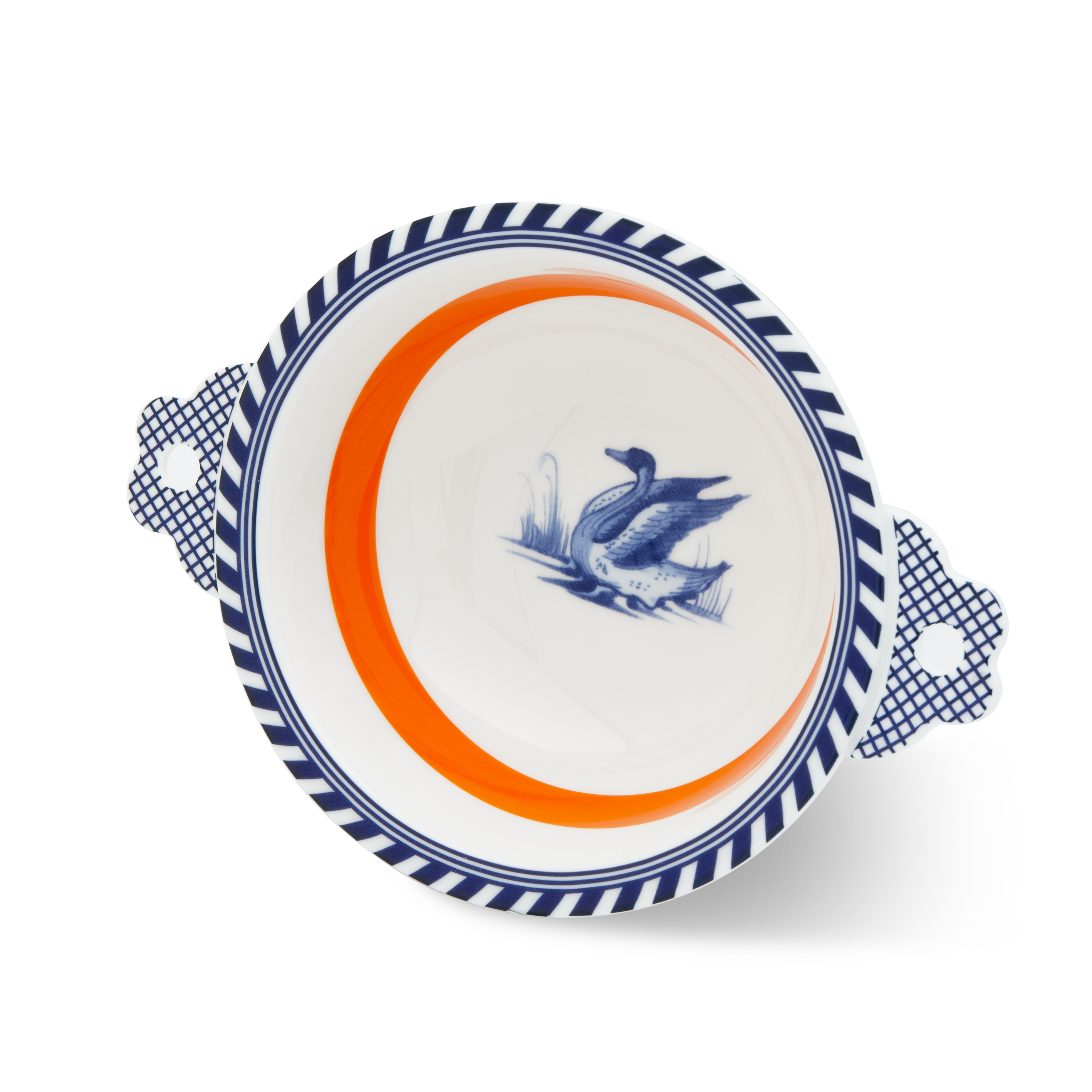 BIRD Bowl white with orange and blue
