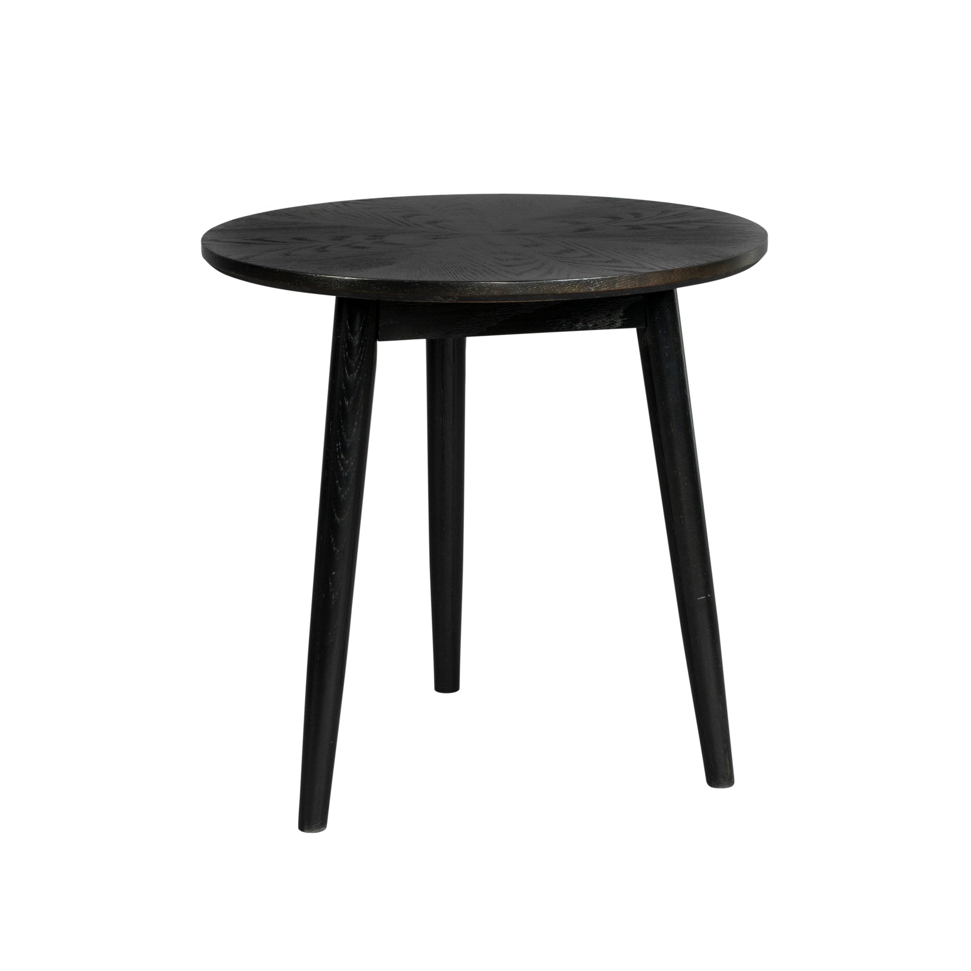 Fabio side table black oak veneer