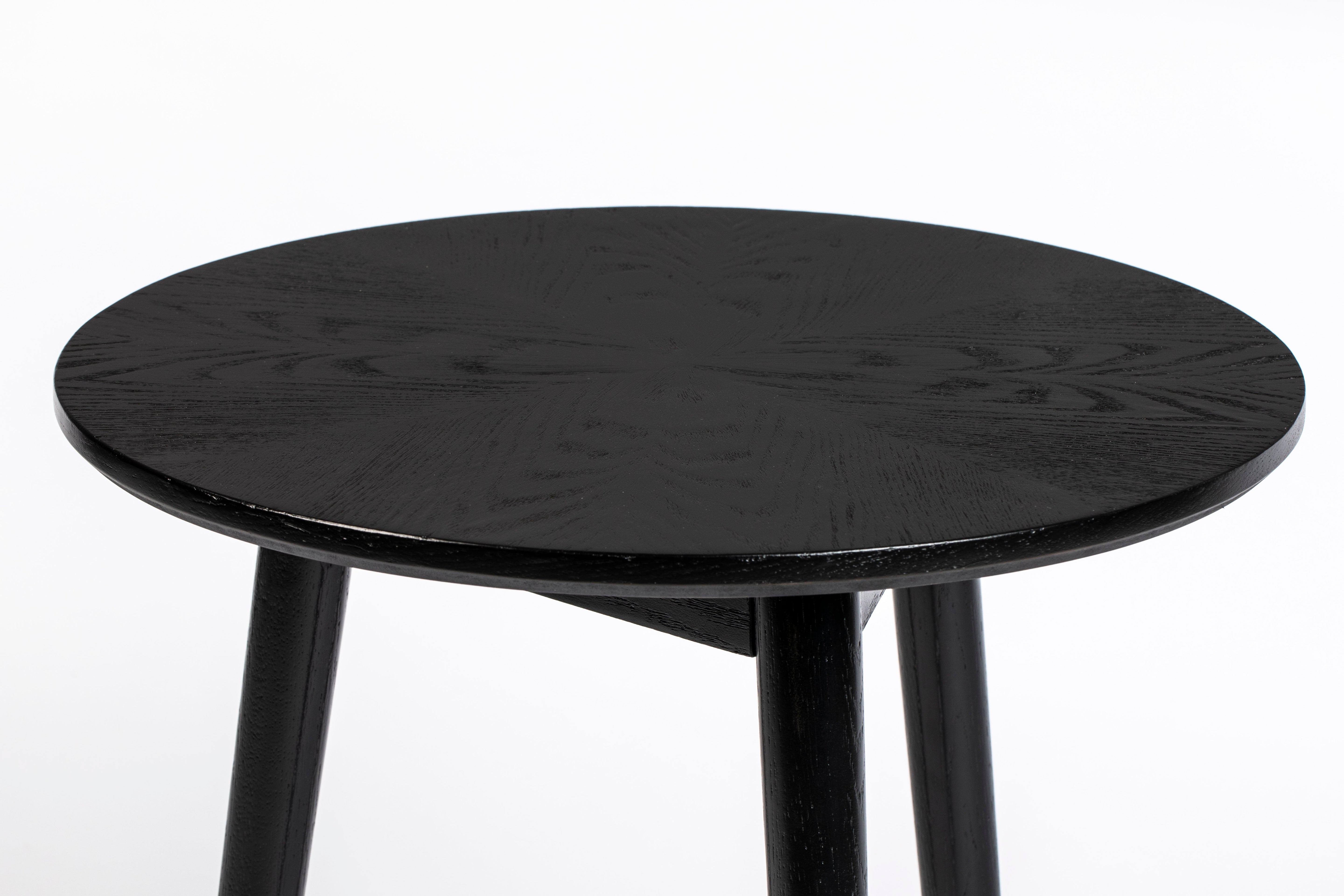 Fabio side table black oak veneer