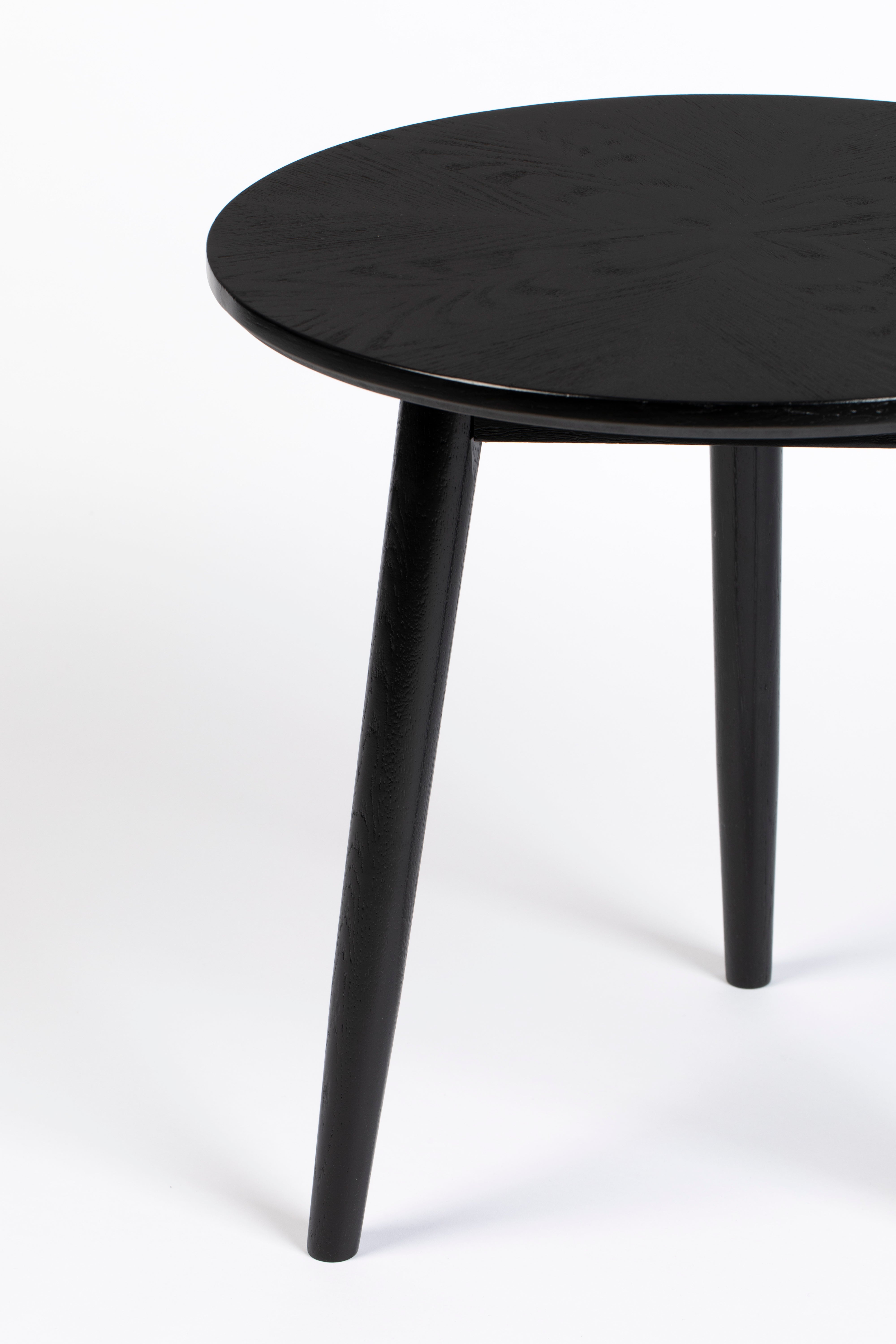 Fabio side table black oak veneer