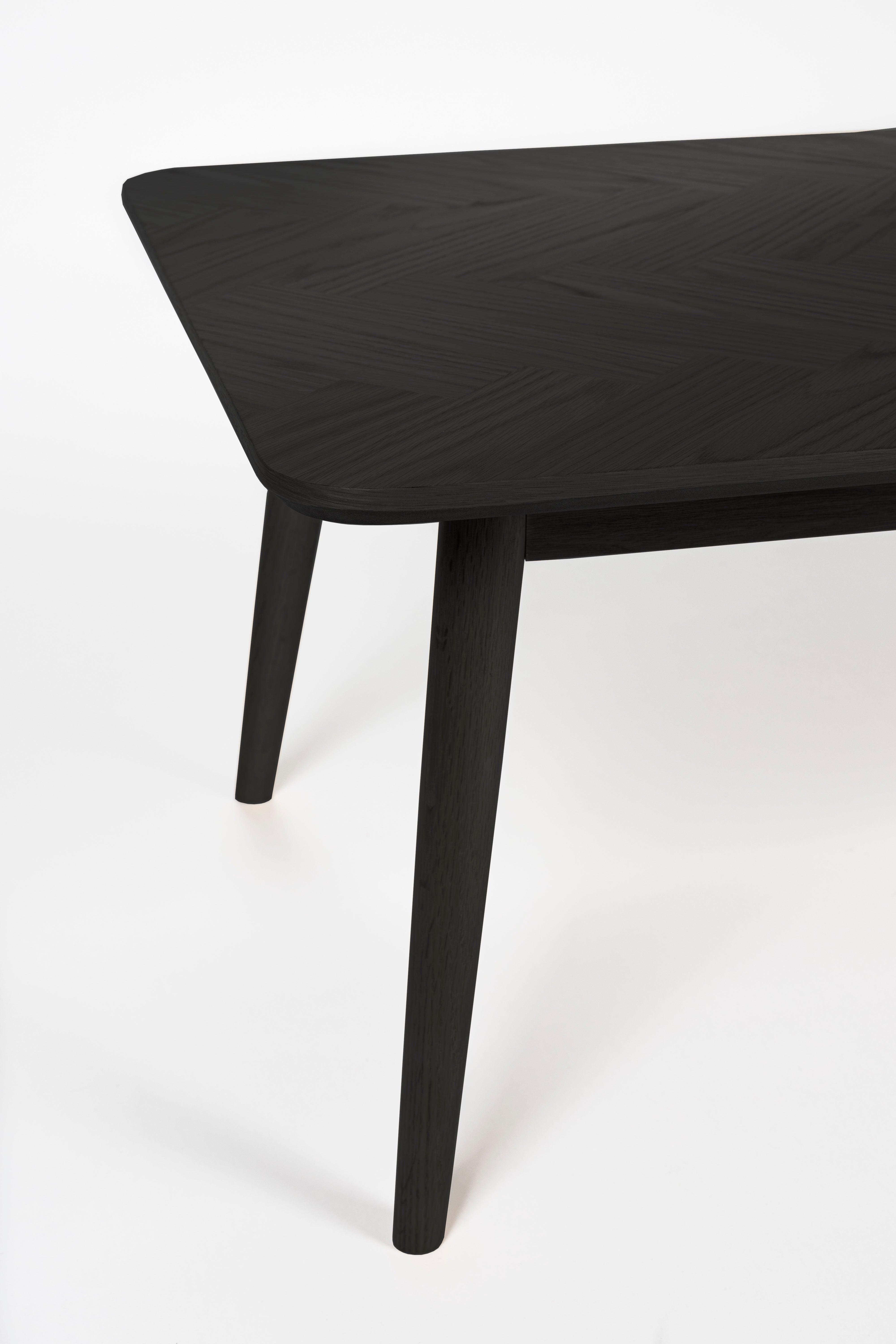 Fabio coffee table black oak veneer