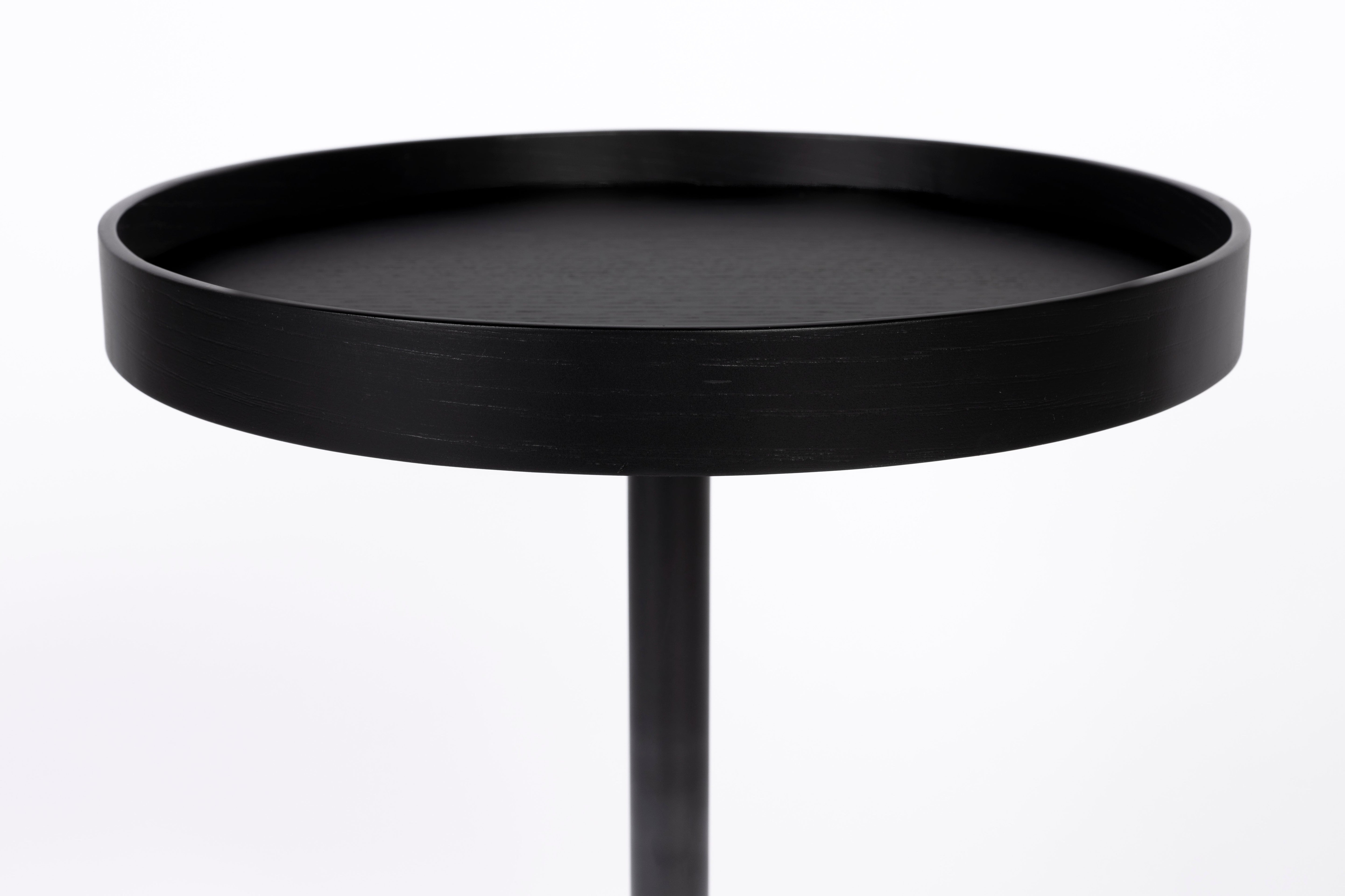 Yuri table black oak veneer