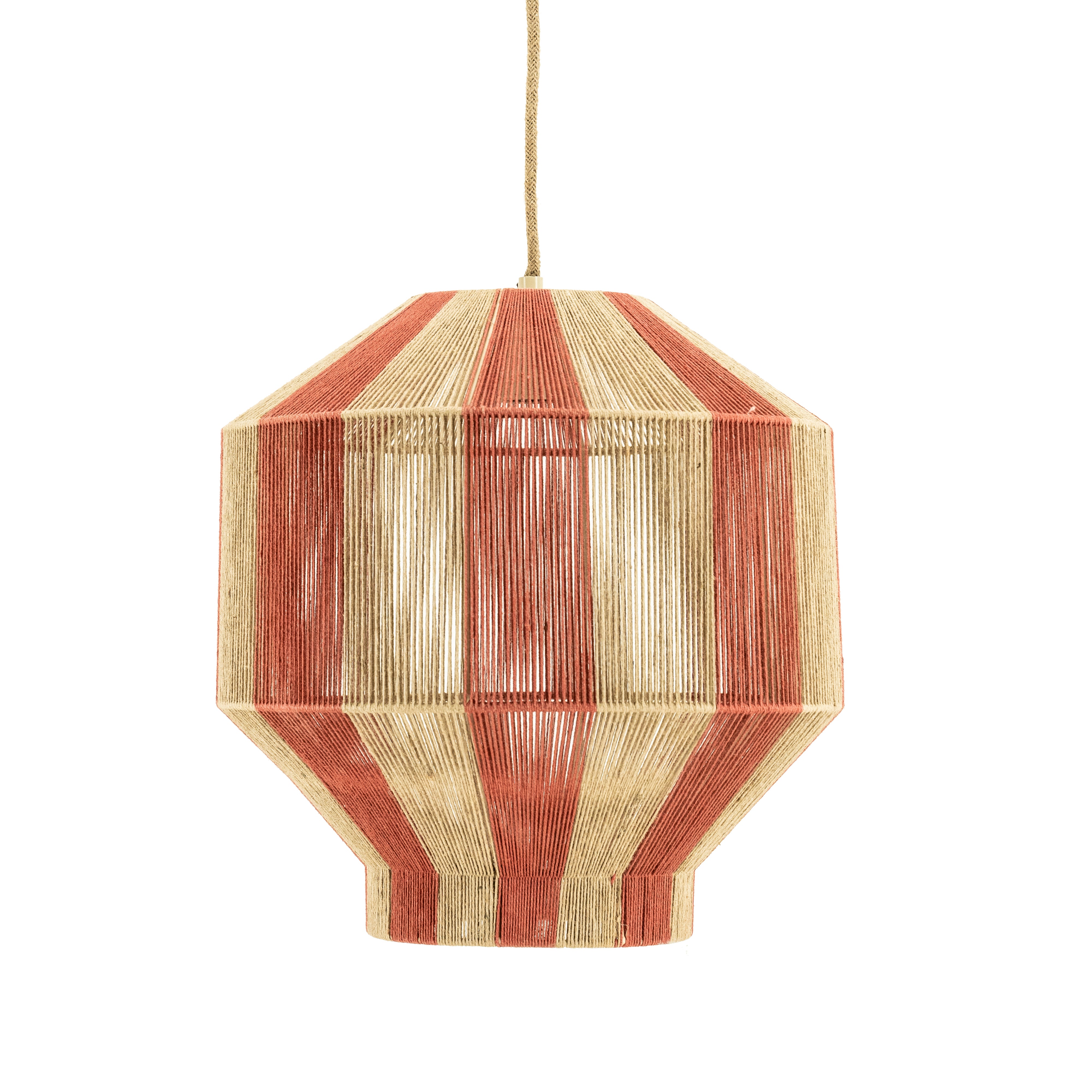 Pendelleuchte CIRQUE beige mit Koralle