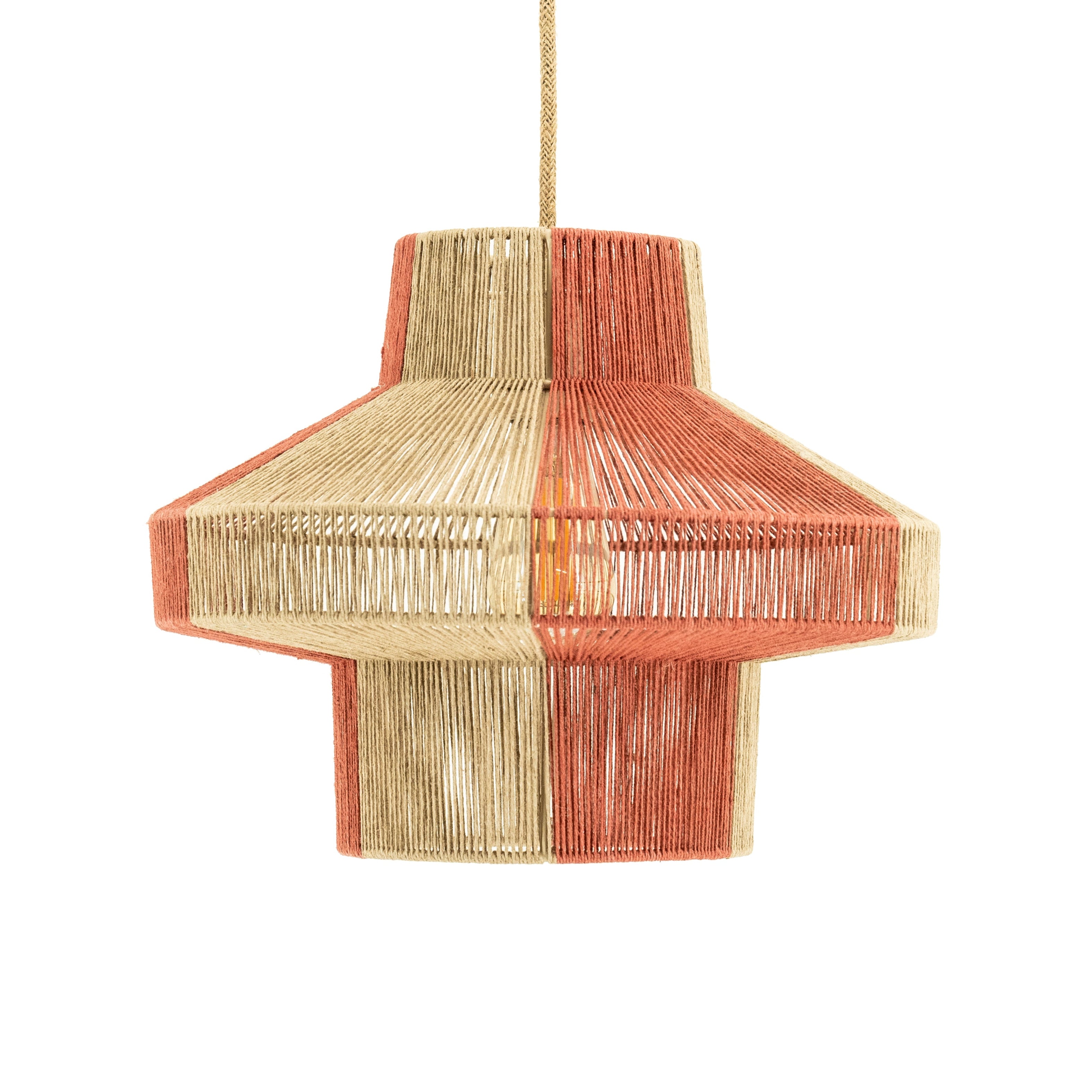 Pendelleuchte CIRQUE beige mit Koralle