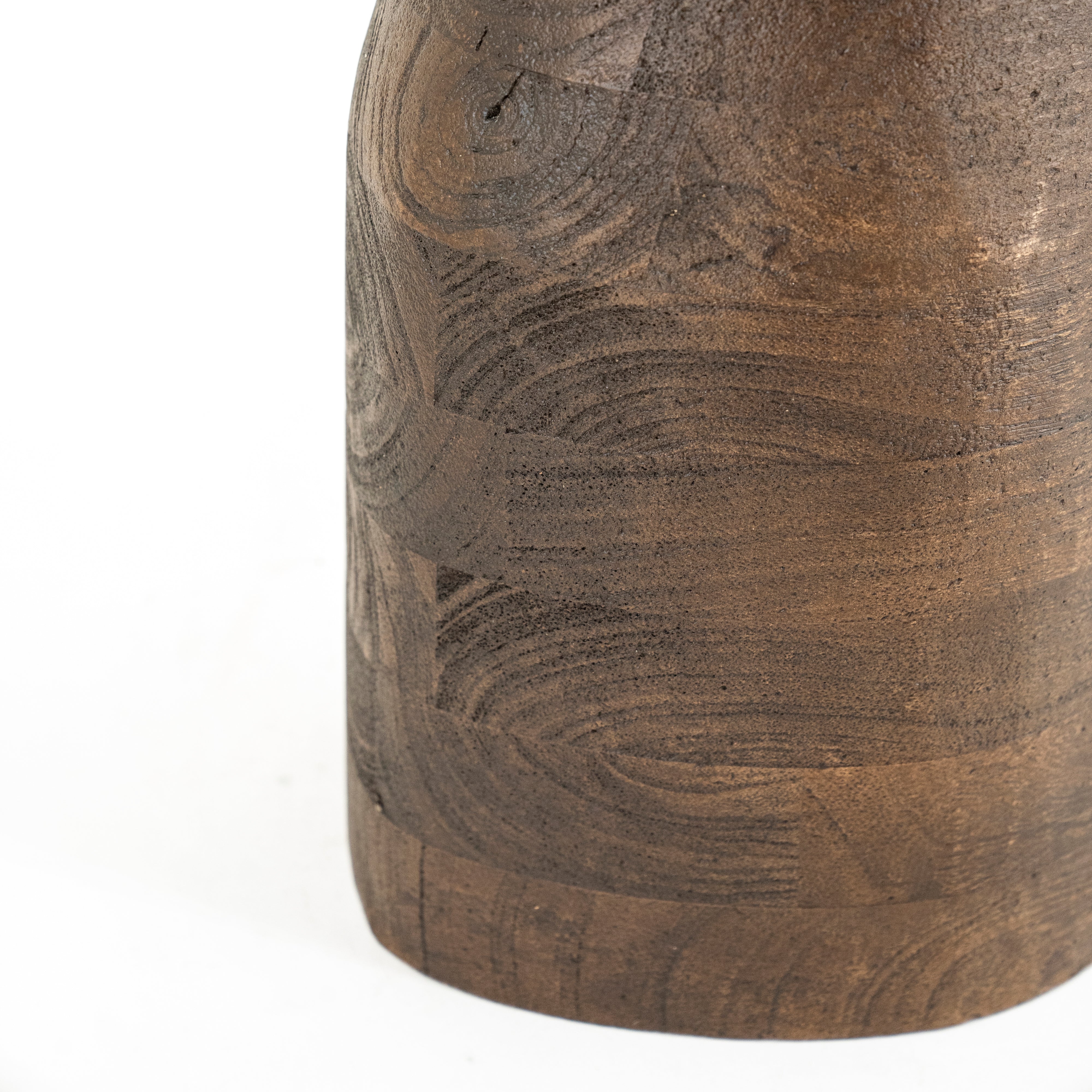 COBBLE Side Table Dark Brown Mango Wood
