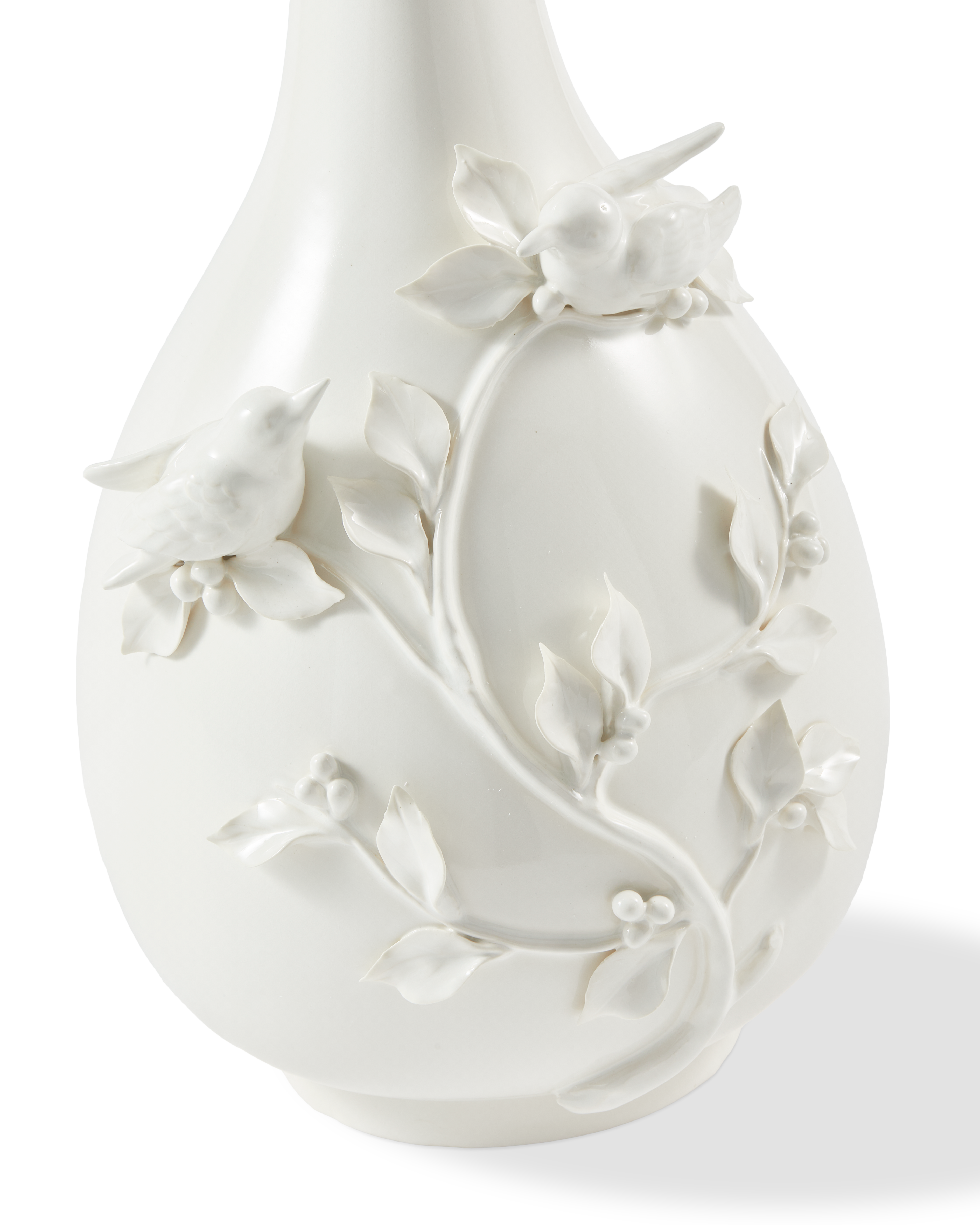 3D BIRDS Vase white