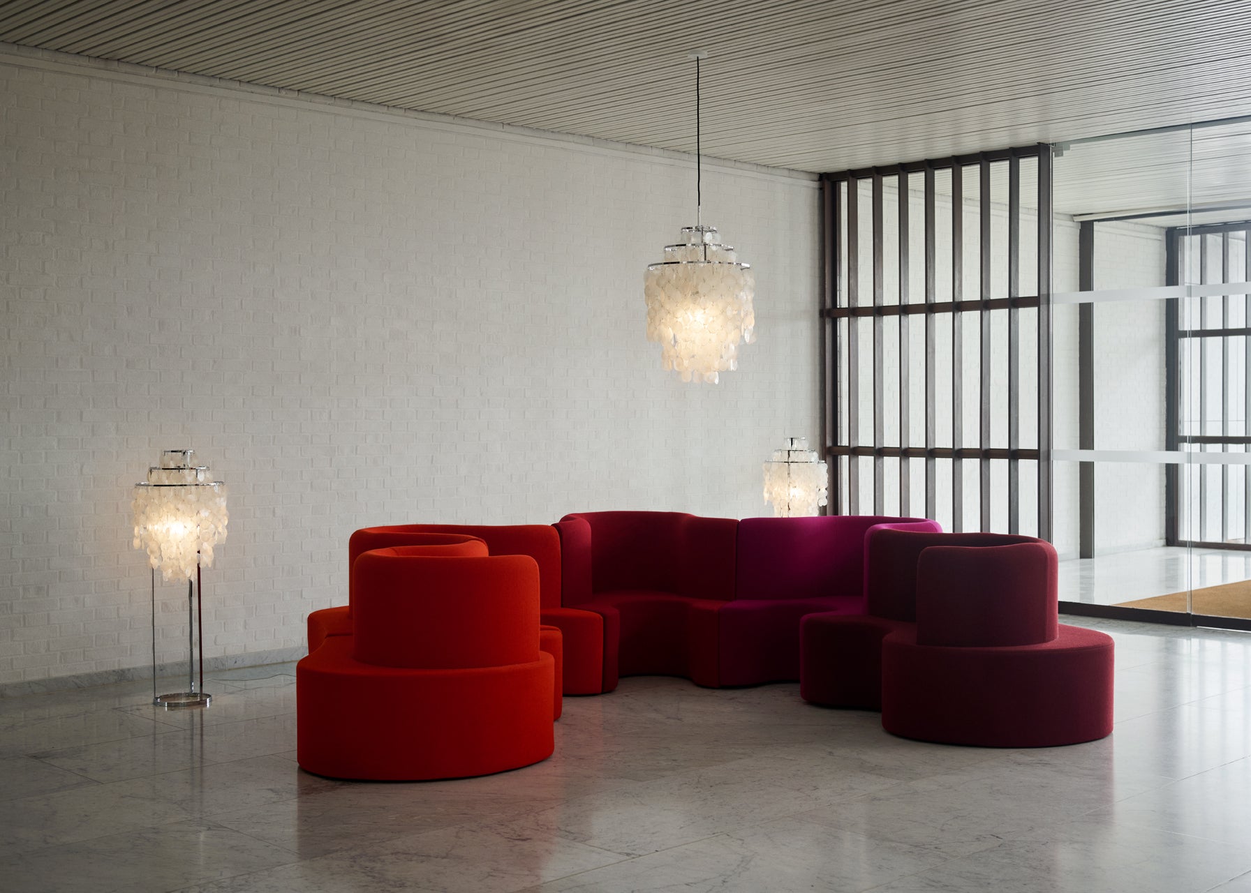 FUN 1DM Pendant Lamp in Pearl Finish