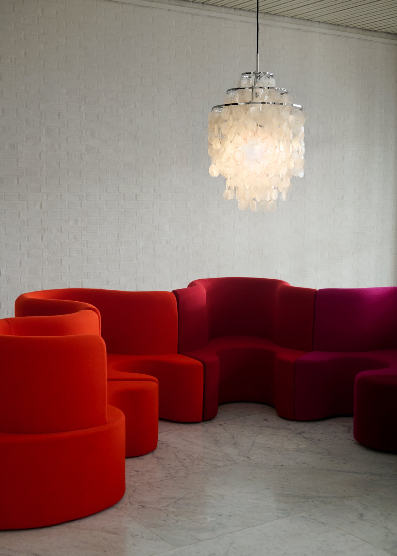 FUN 1DM Pendant Lamp in Pearl Finish