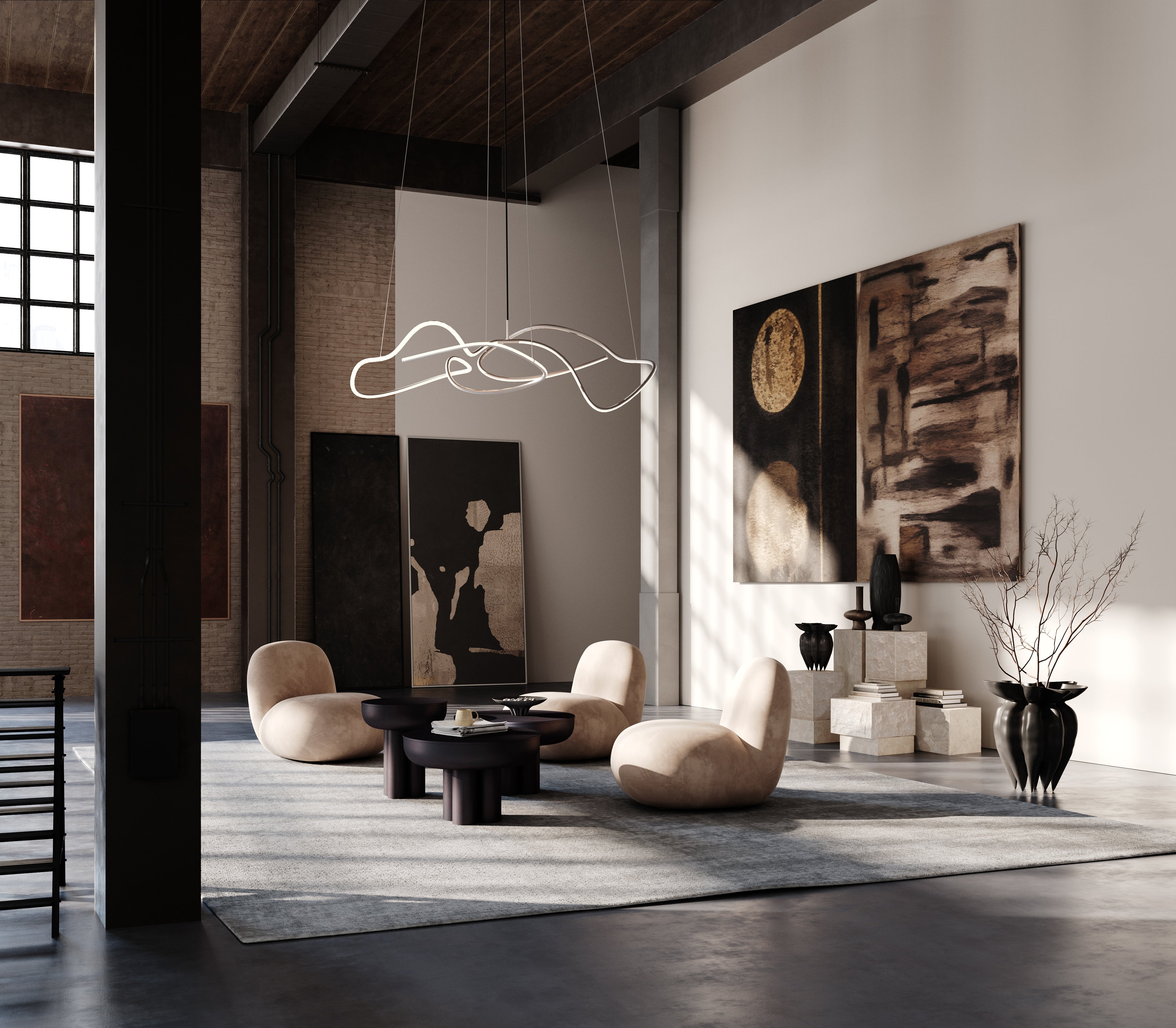 GHOST chrome chandelier