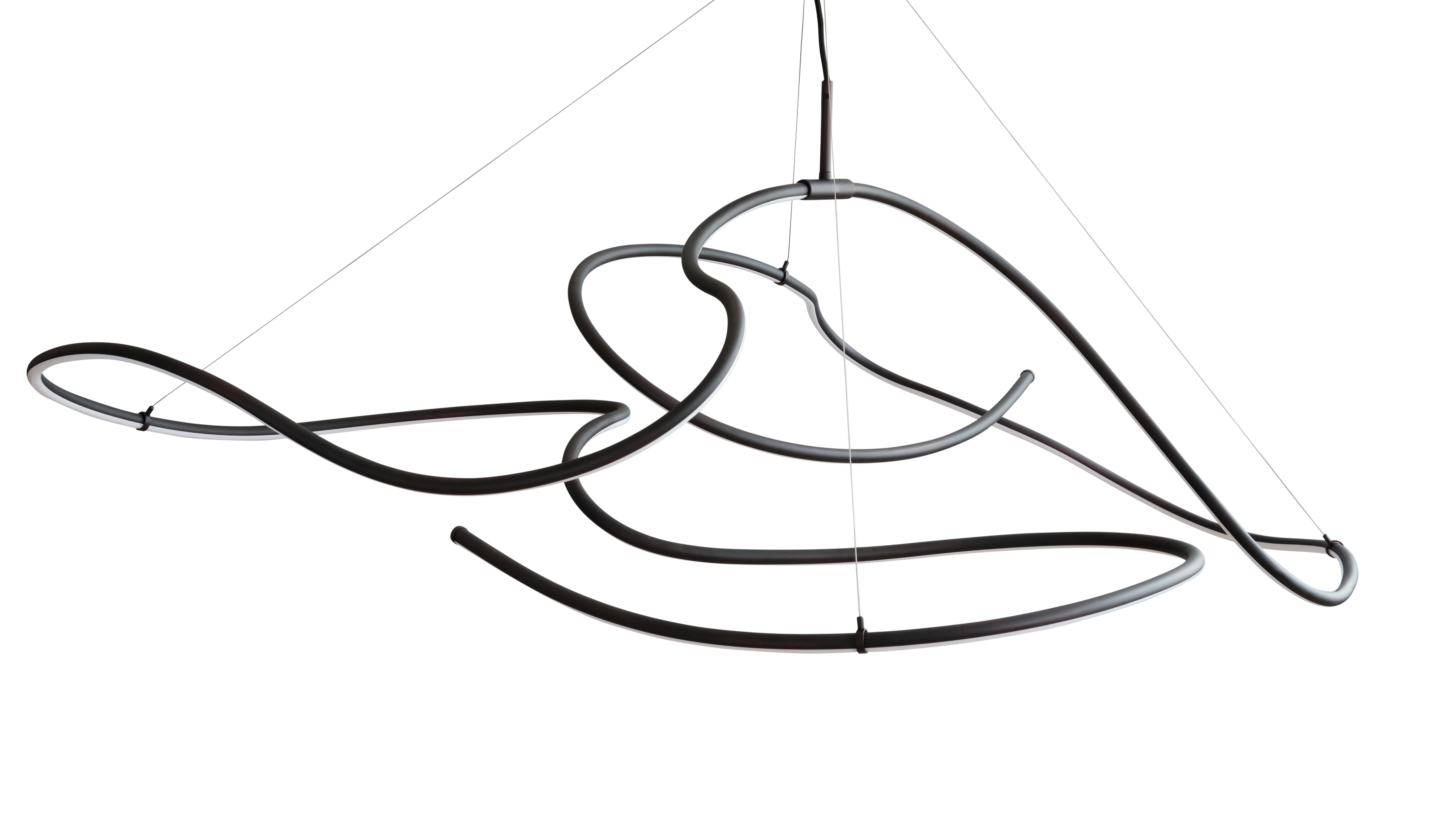 GHOST chandelier burnt black