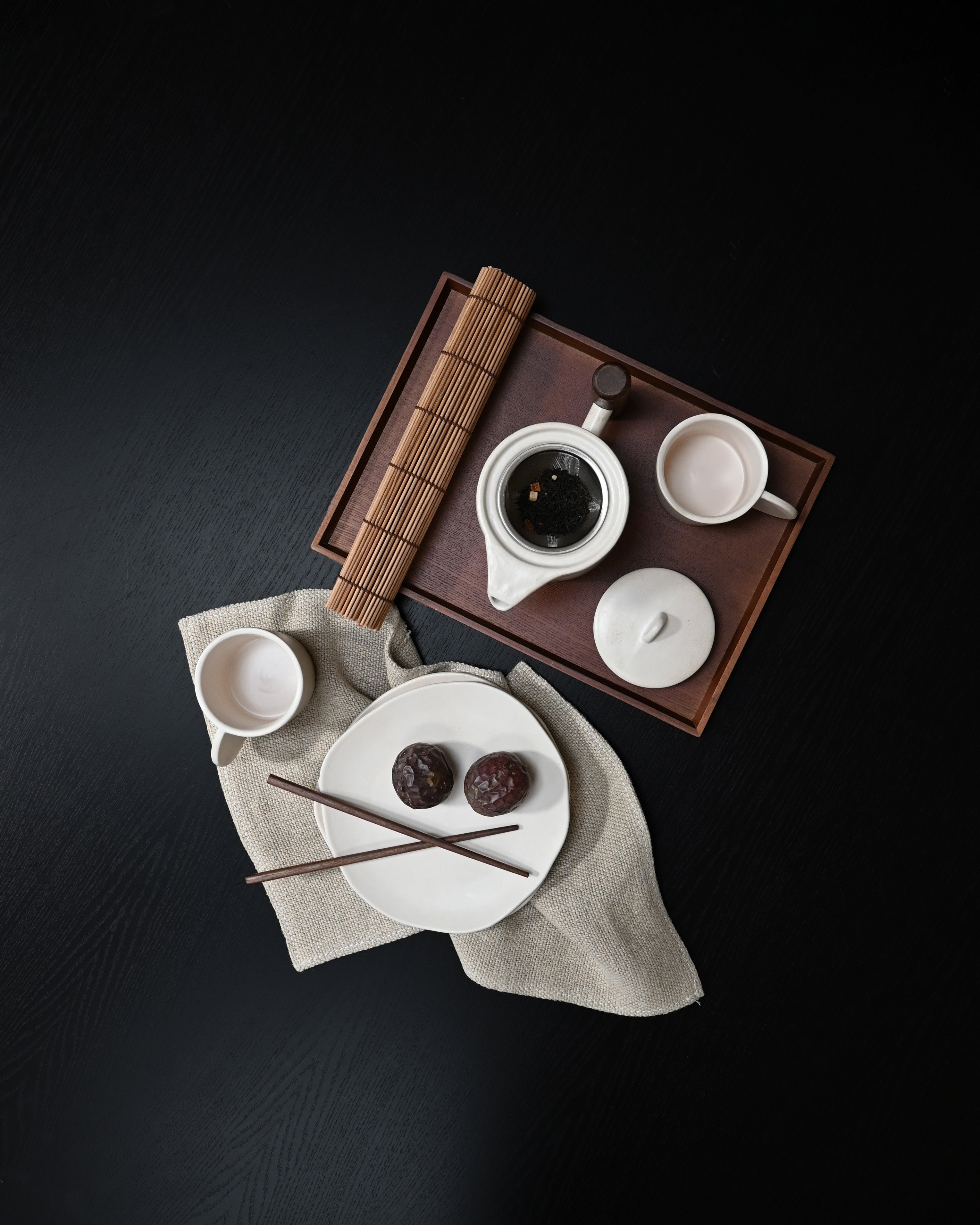 Native White Stoneware Teapot
