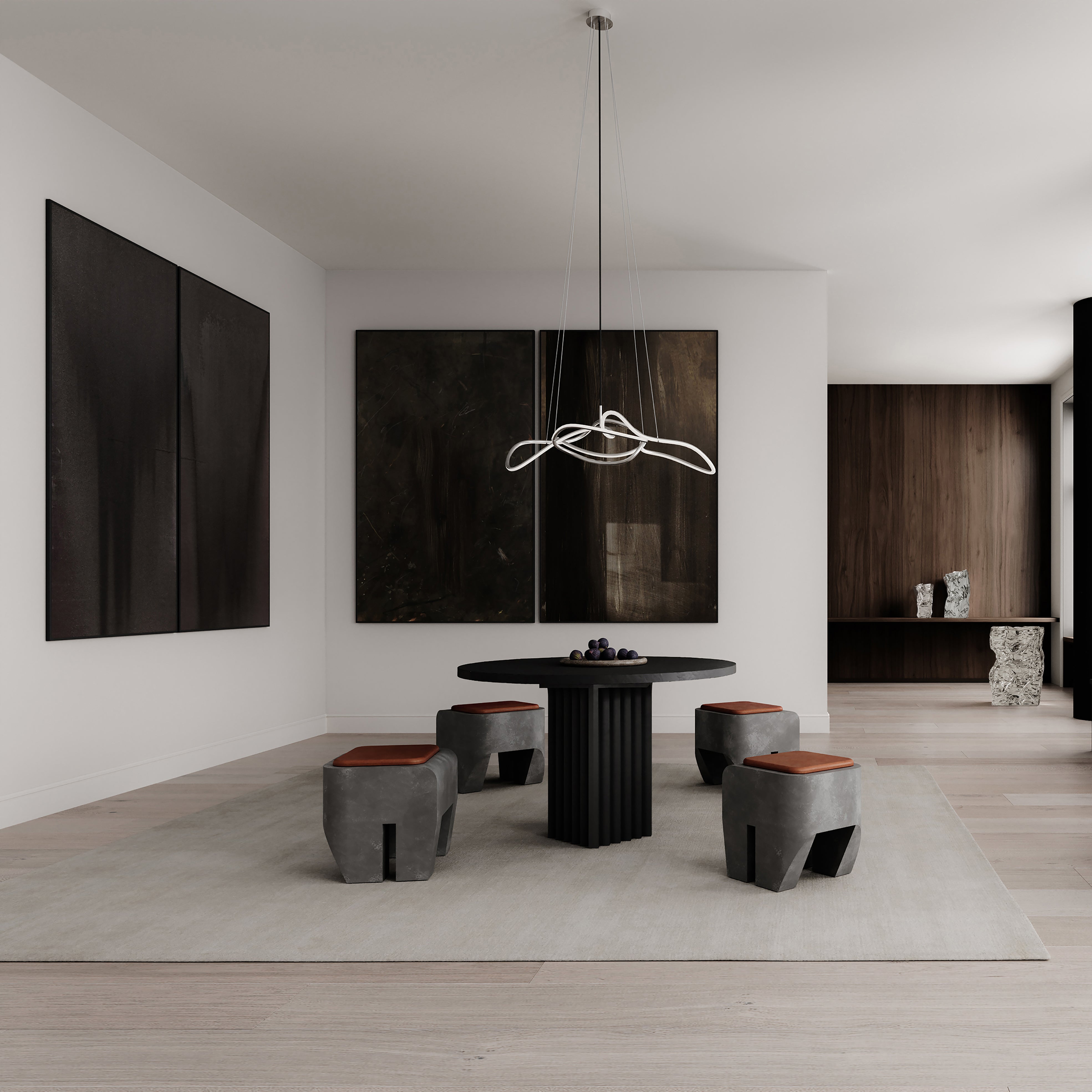 GHOST chrome chandelier