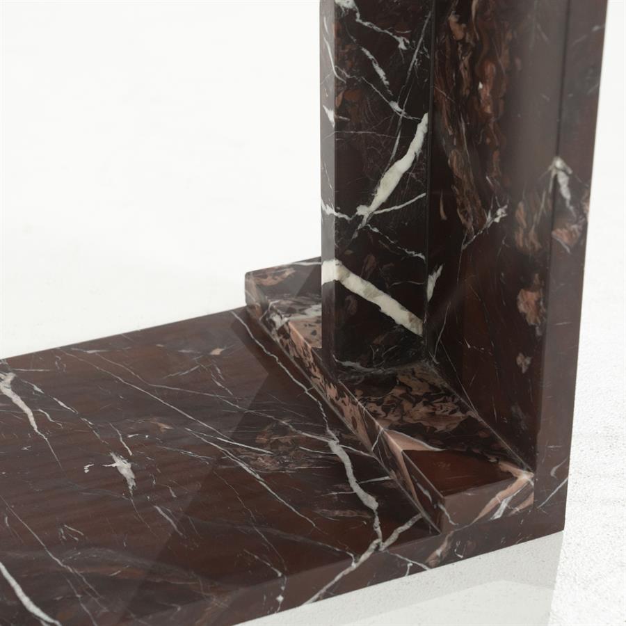 Beistelltisch MIRAGE bordeaux Marmor
