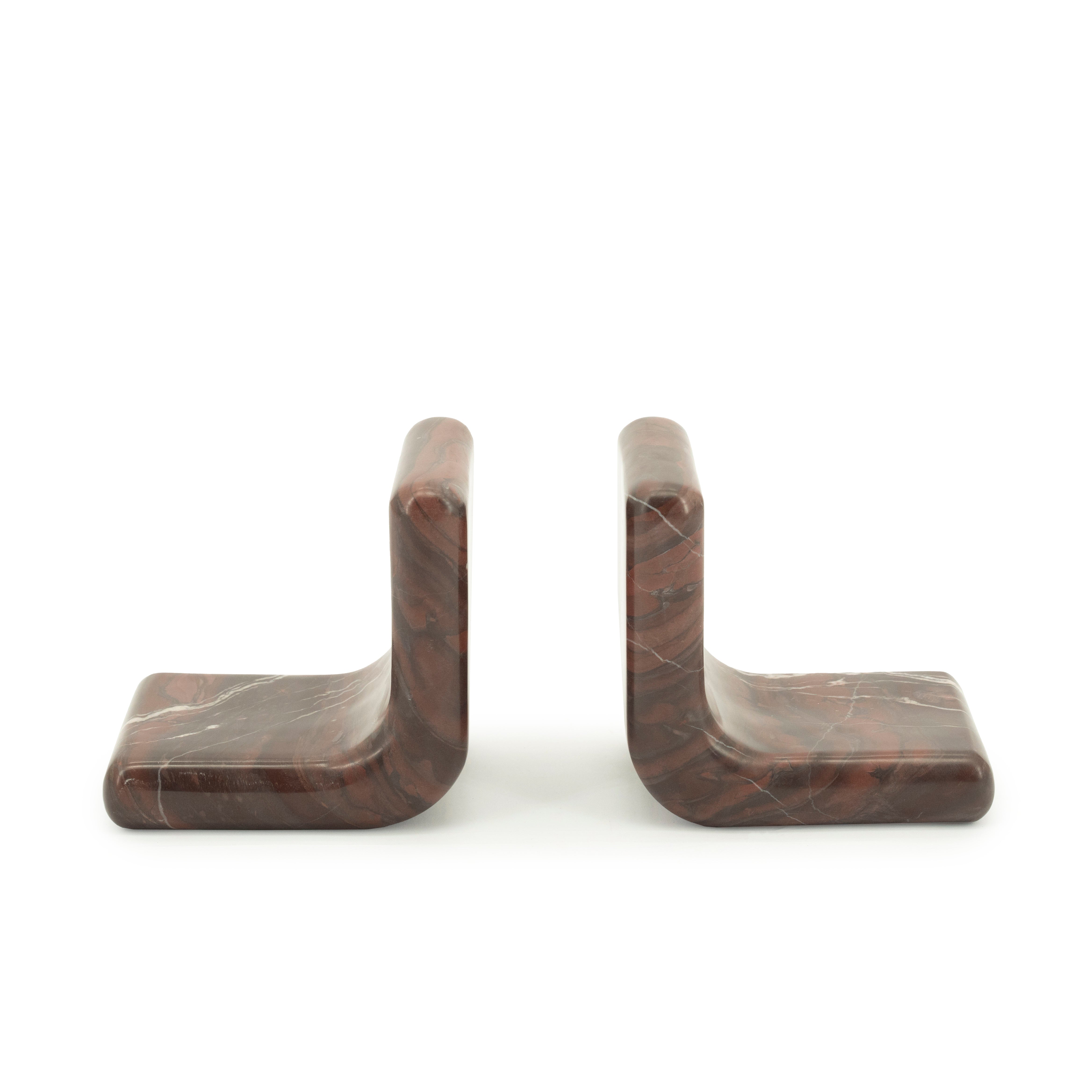 VERDE Bookend brown marble