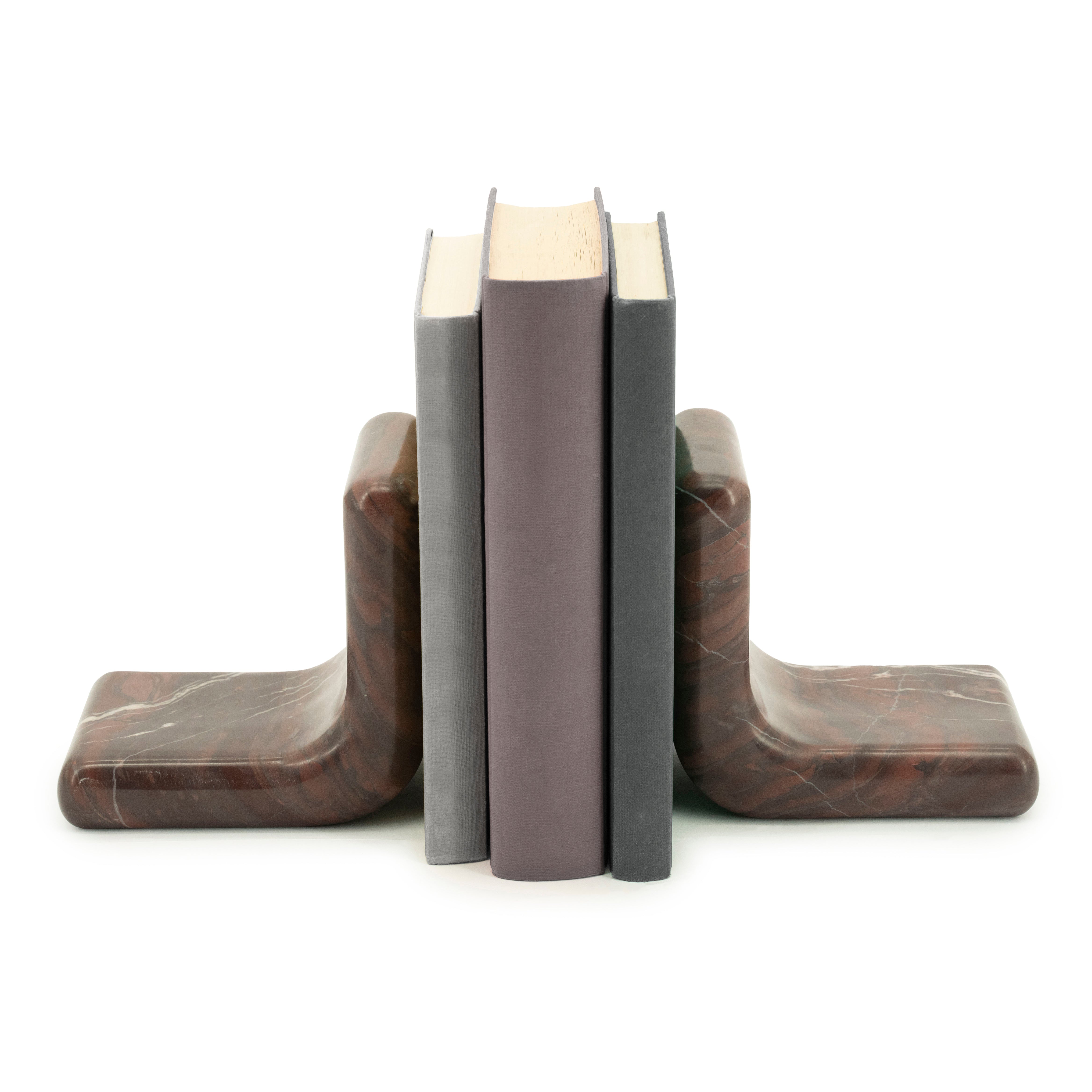 VERDE Bookend brown marble