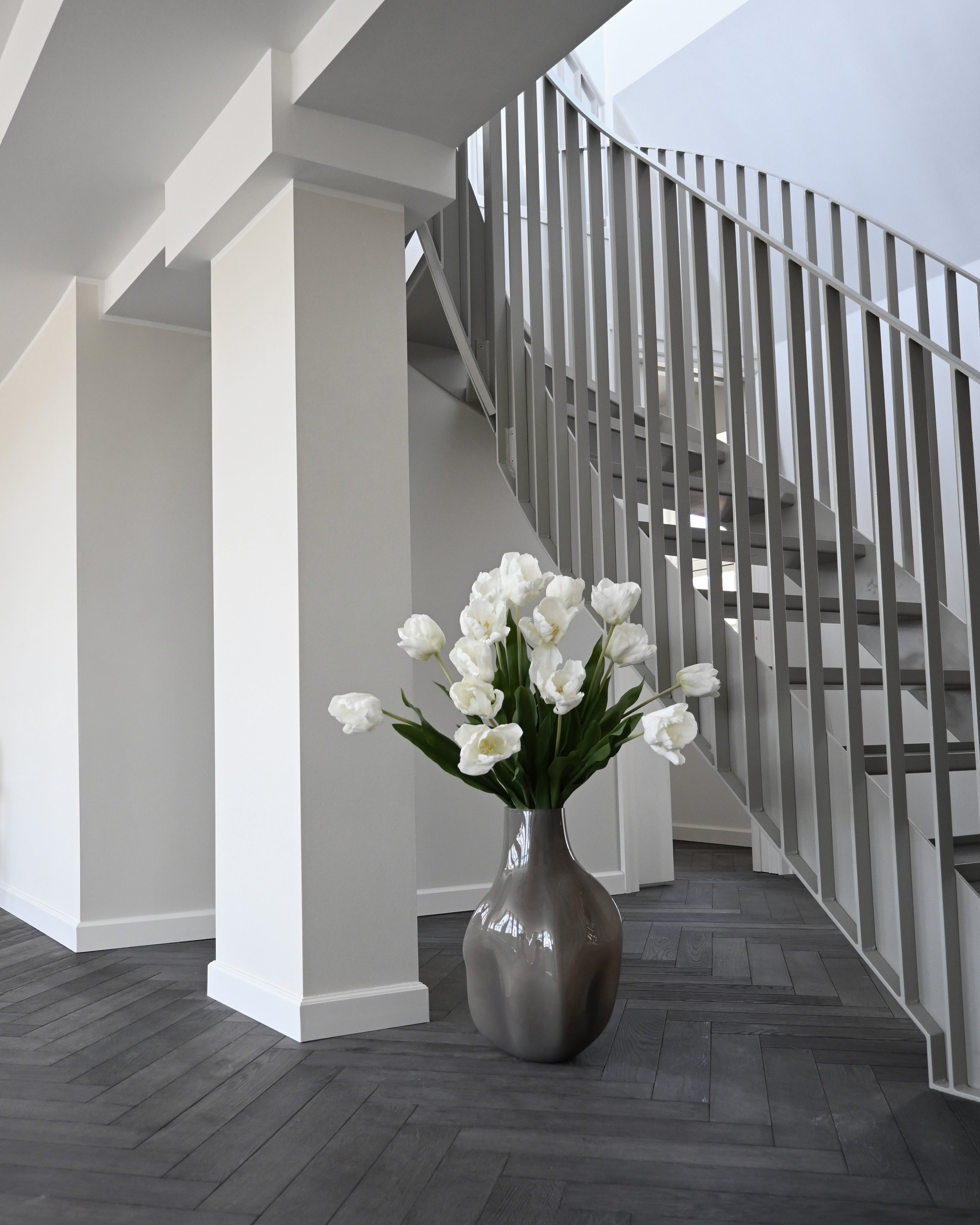 Vase BAKKU dunkelbeige Glas