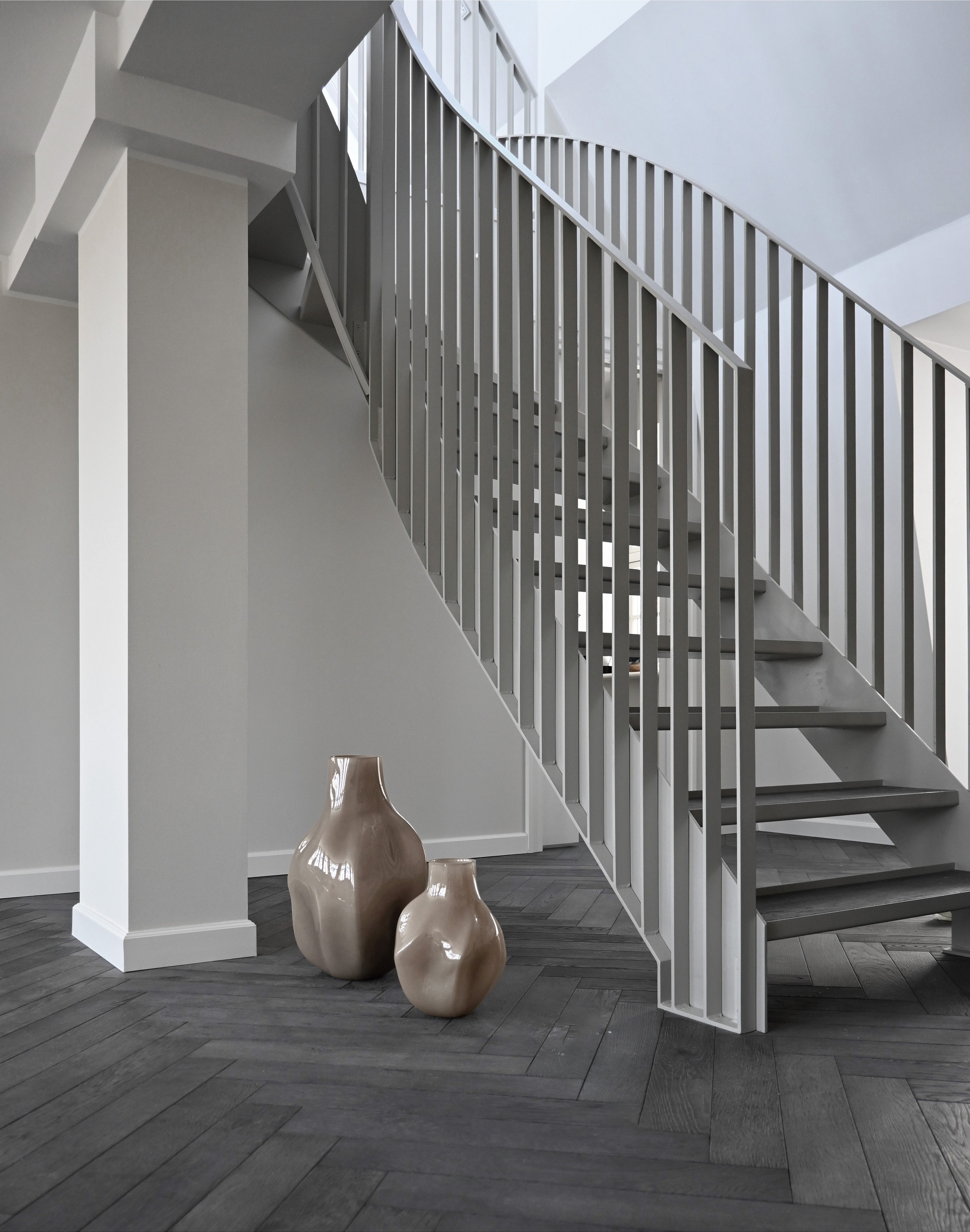 Vase BAKKU dunkelbeige Glas