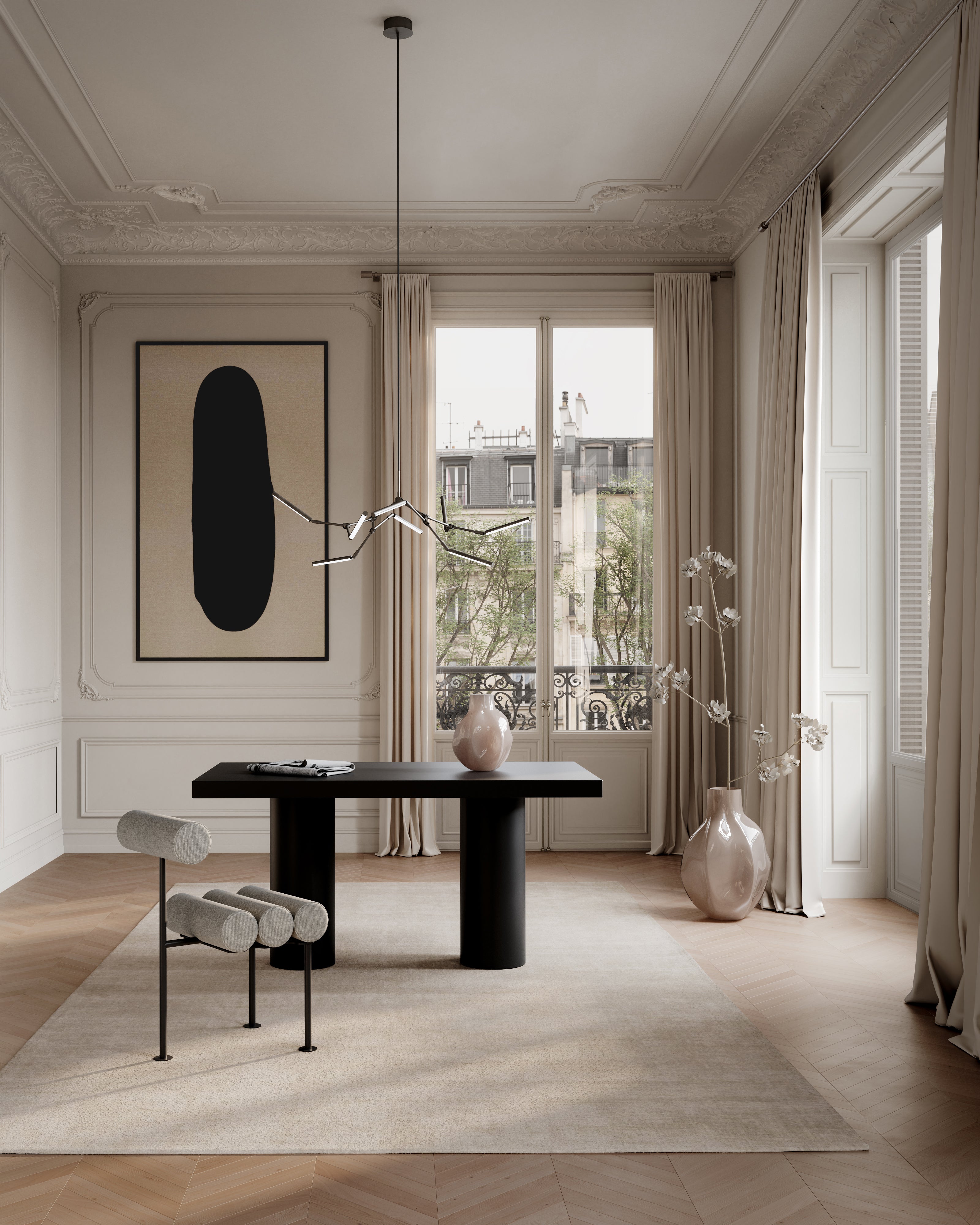 Kronleuchter STICK braun