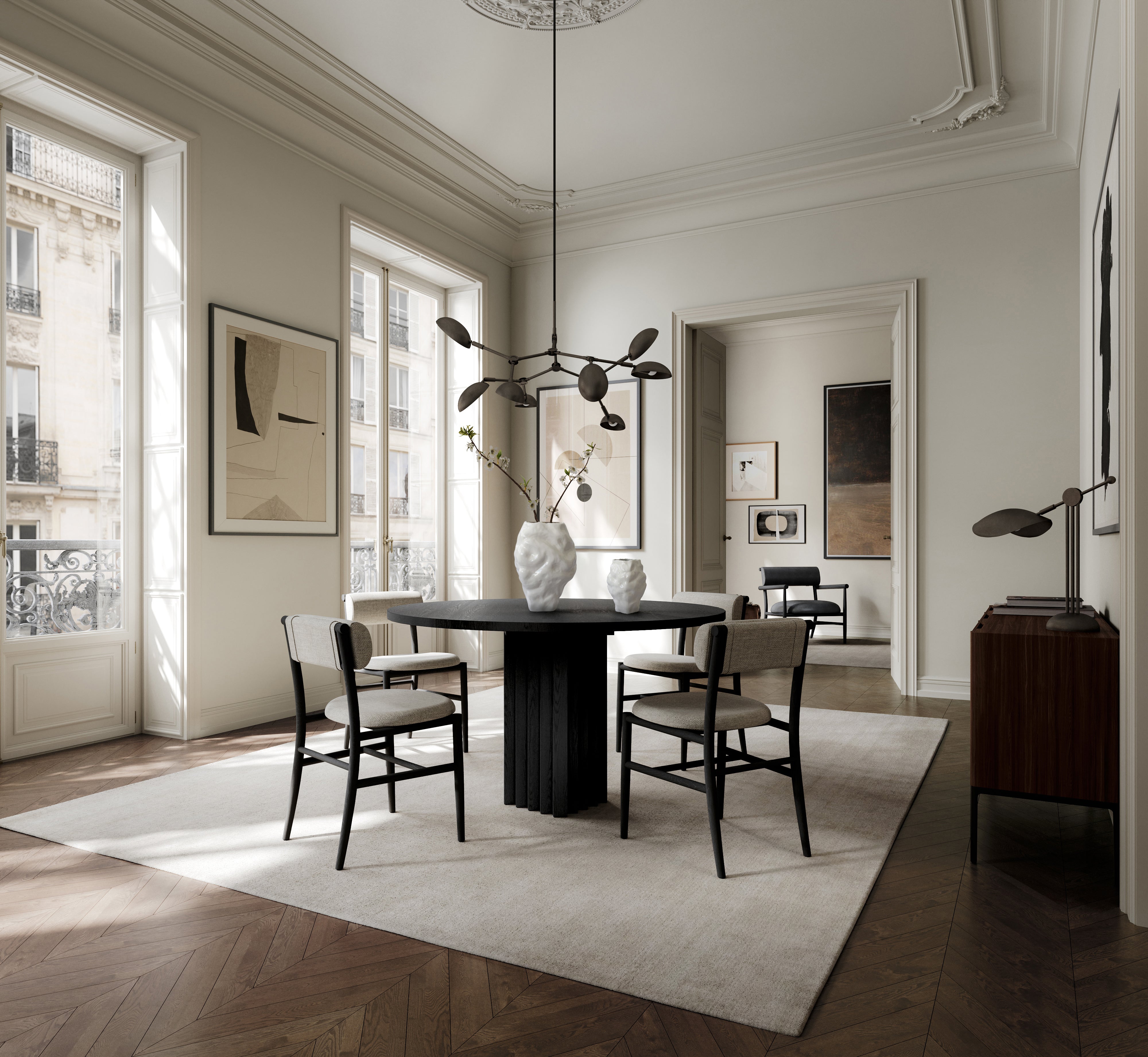 NAMA chair beige with black base