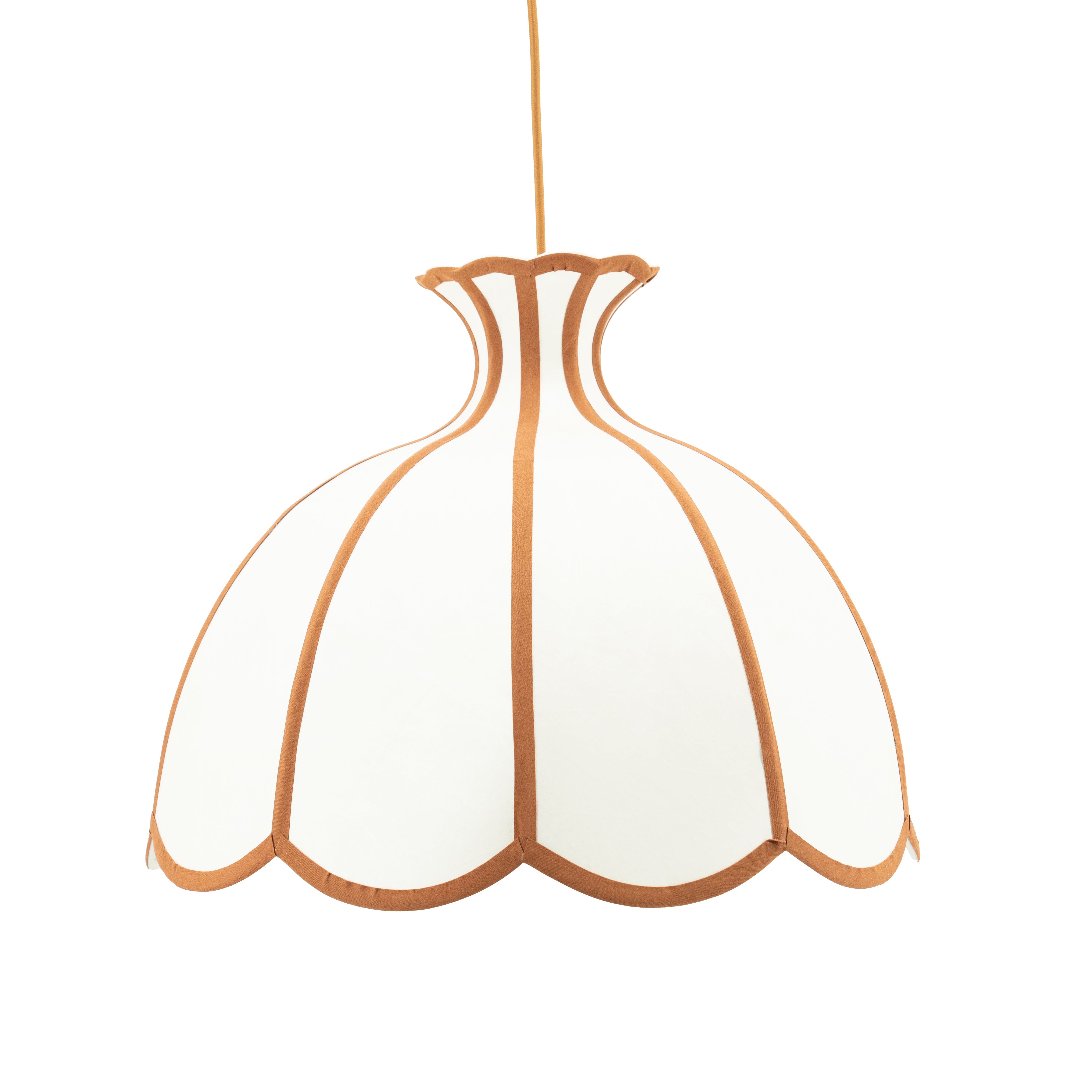 Lampa wisząca RETTA beżowy z karmelowym wykończeniem