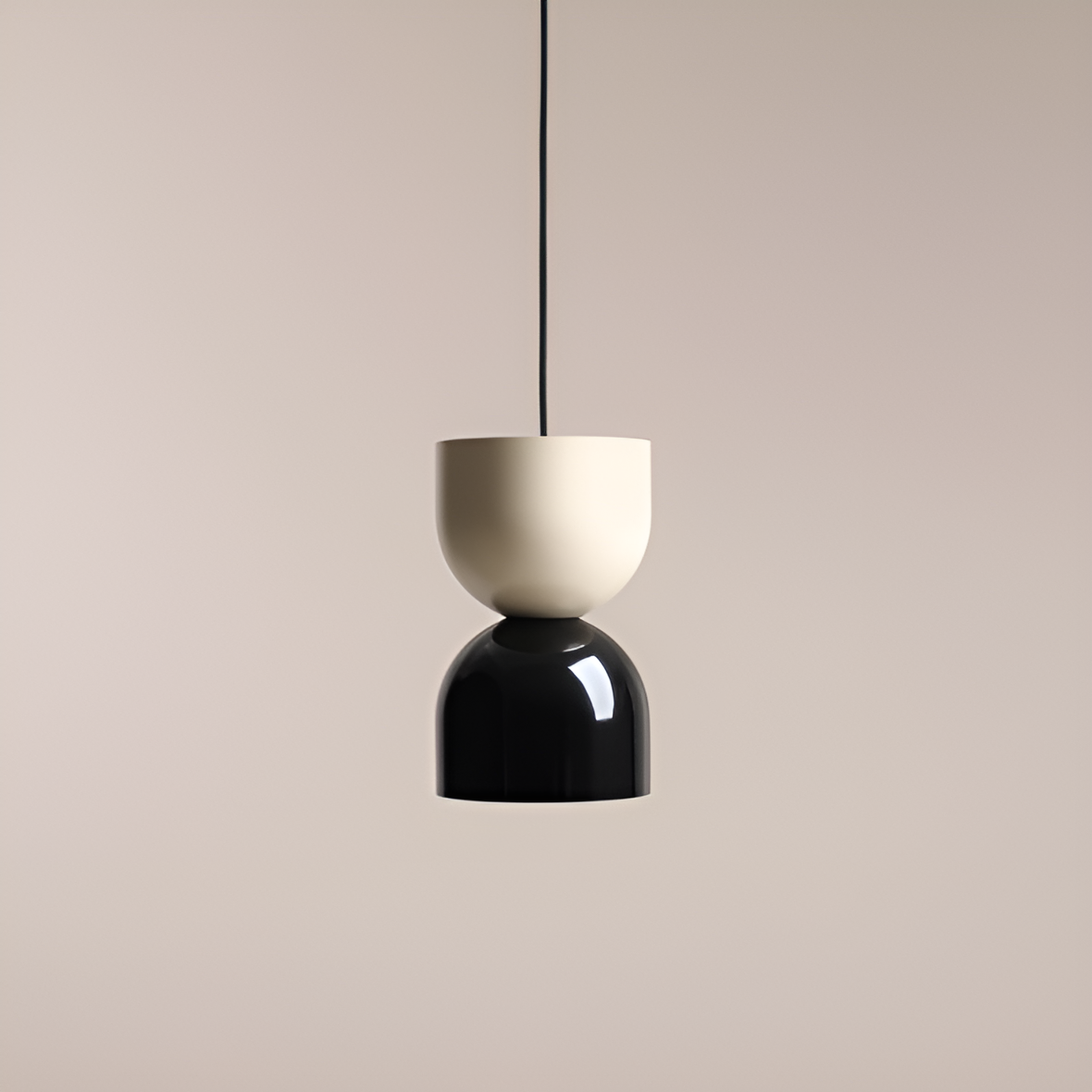 Lampa wisząca LUI kremowy z czarnym