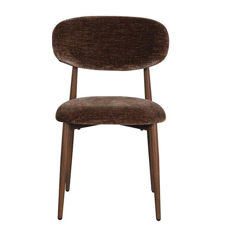 JAPANDI Chair in Brown with Dark Wooden Base