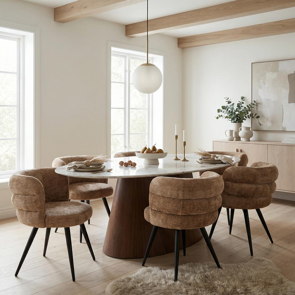 CLOUD Chair Cream Beige with Black Base