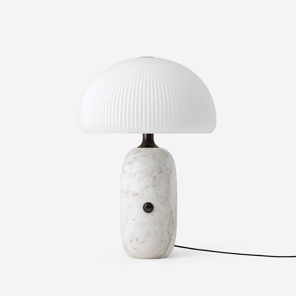 Sculpture Table Lamp White Marble