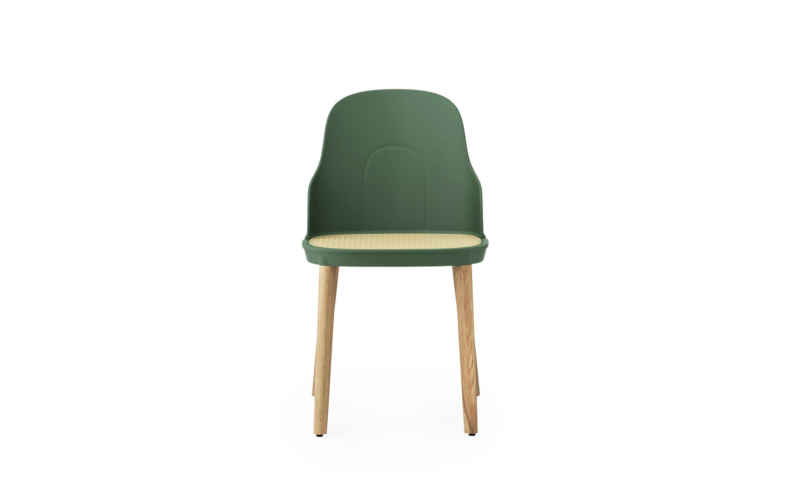 Allez Green Stuhl mit Wicker und Eichenbasis