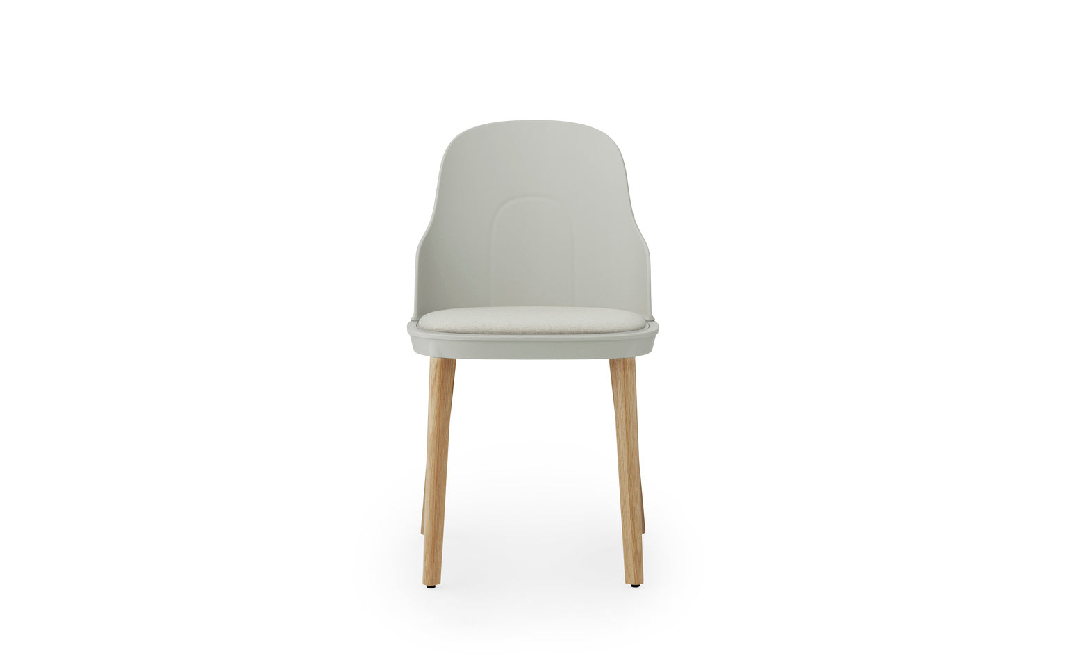 Chair allez warm gray main line flax with an oak base