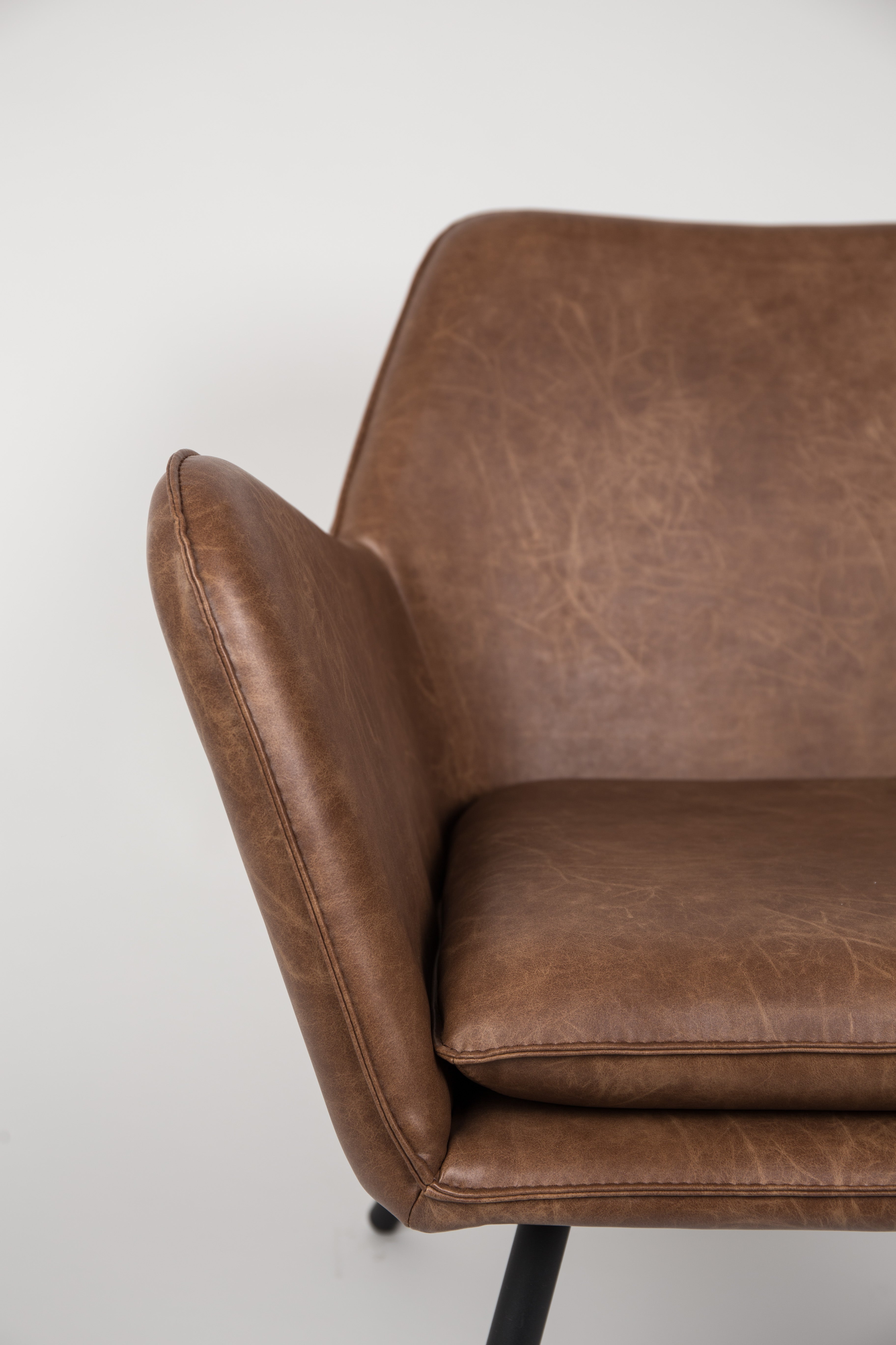 Bronze eco -leather voucher armchair