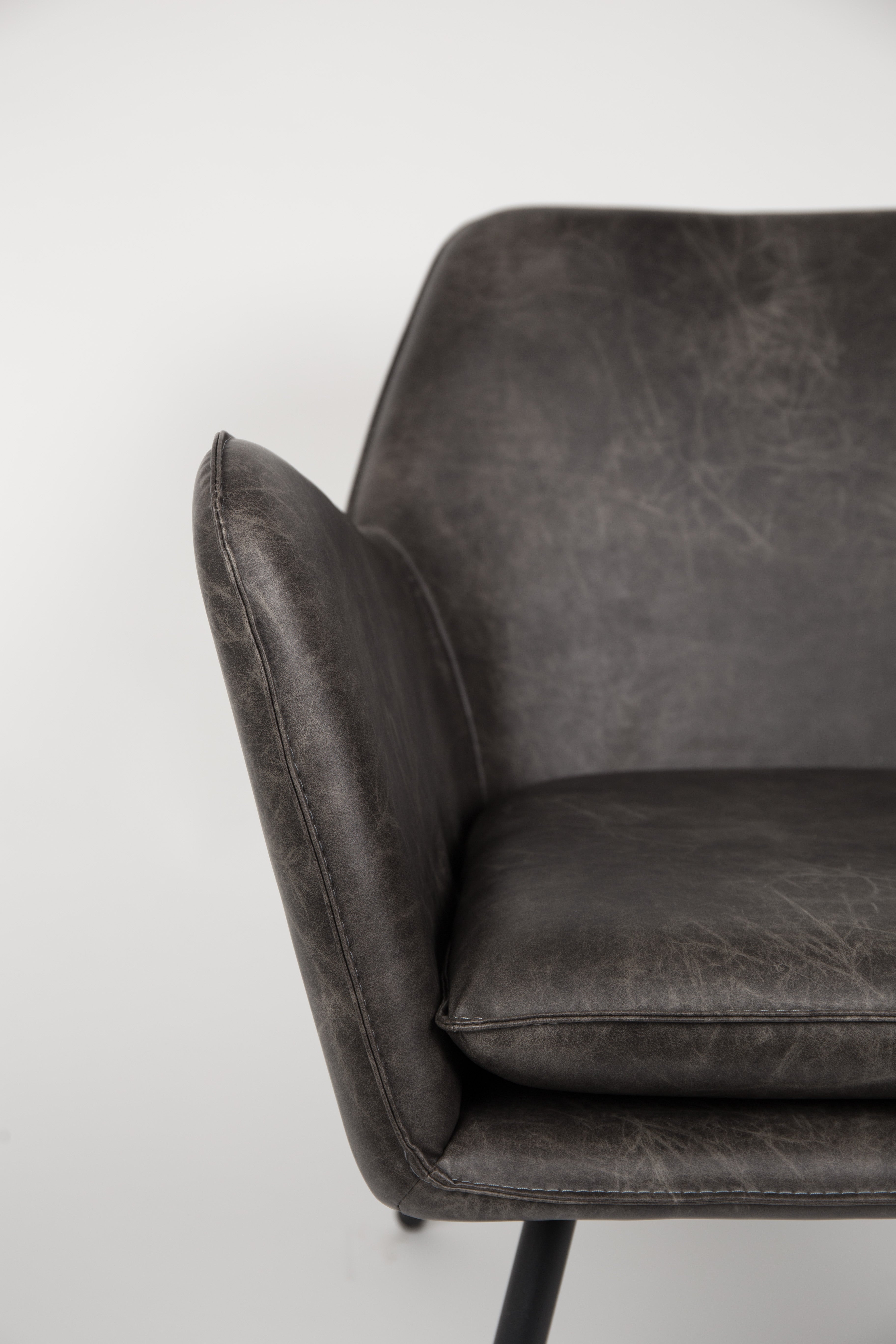 Dark gray ecosary voucher armchair