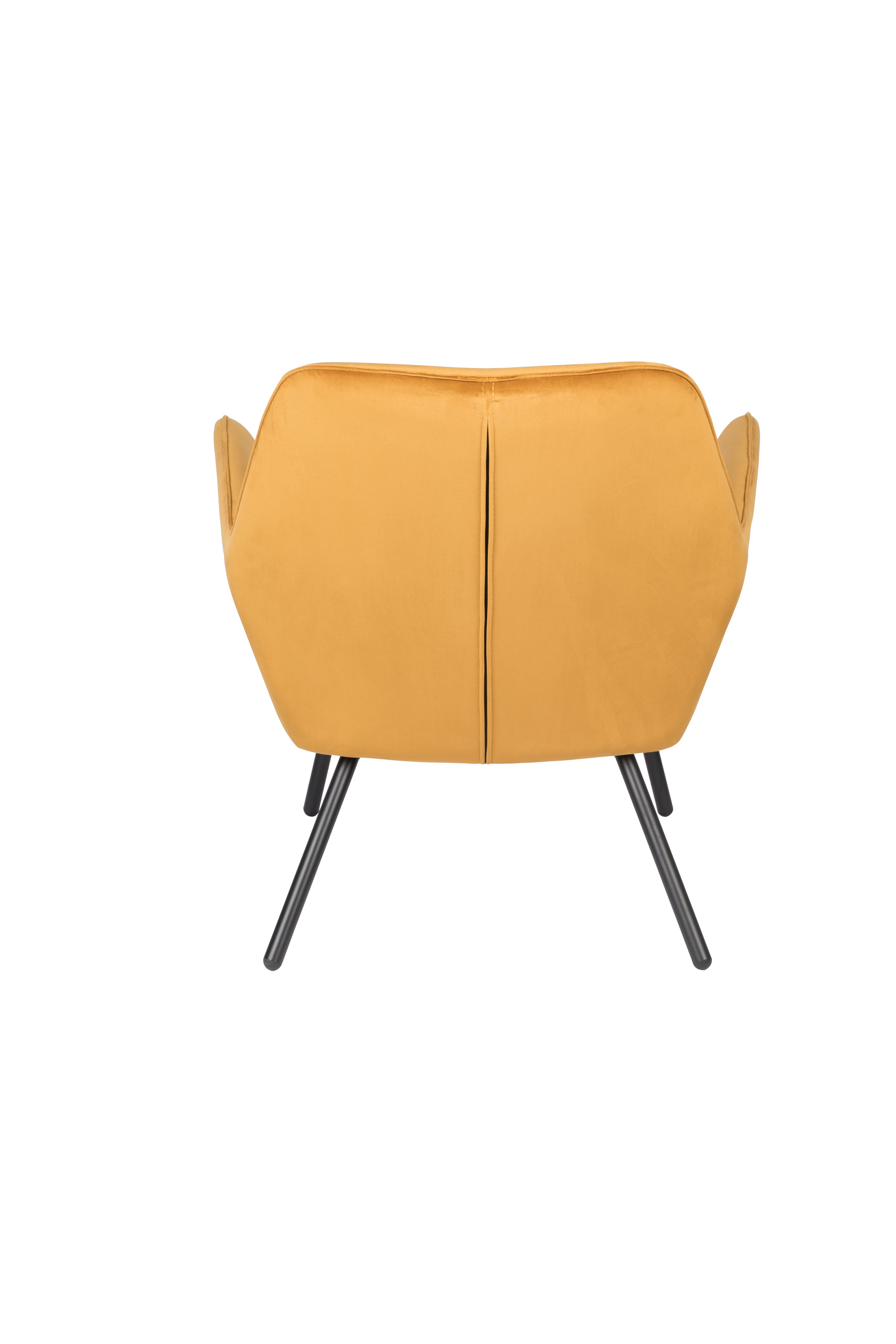 Bon velvet chair yellow