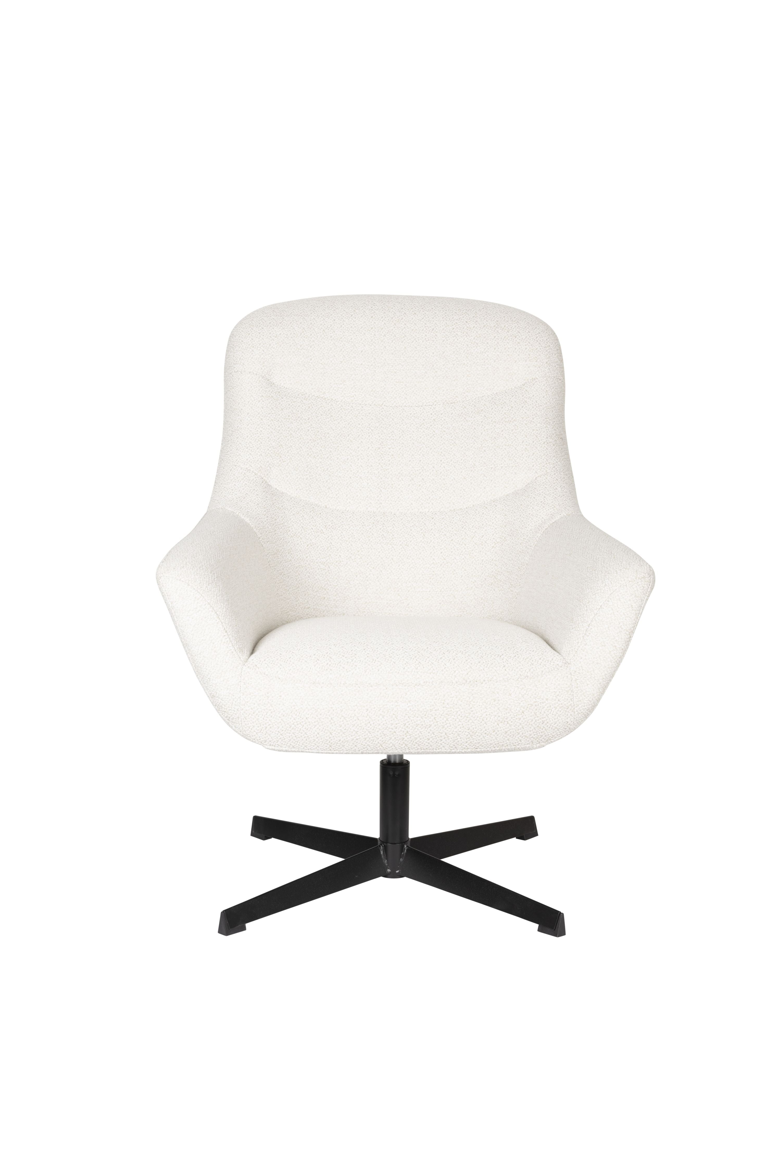 Yuki white rotary armchair