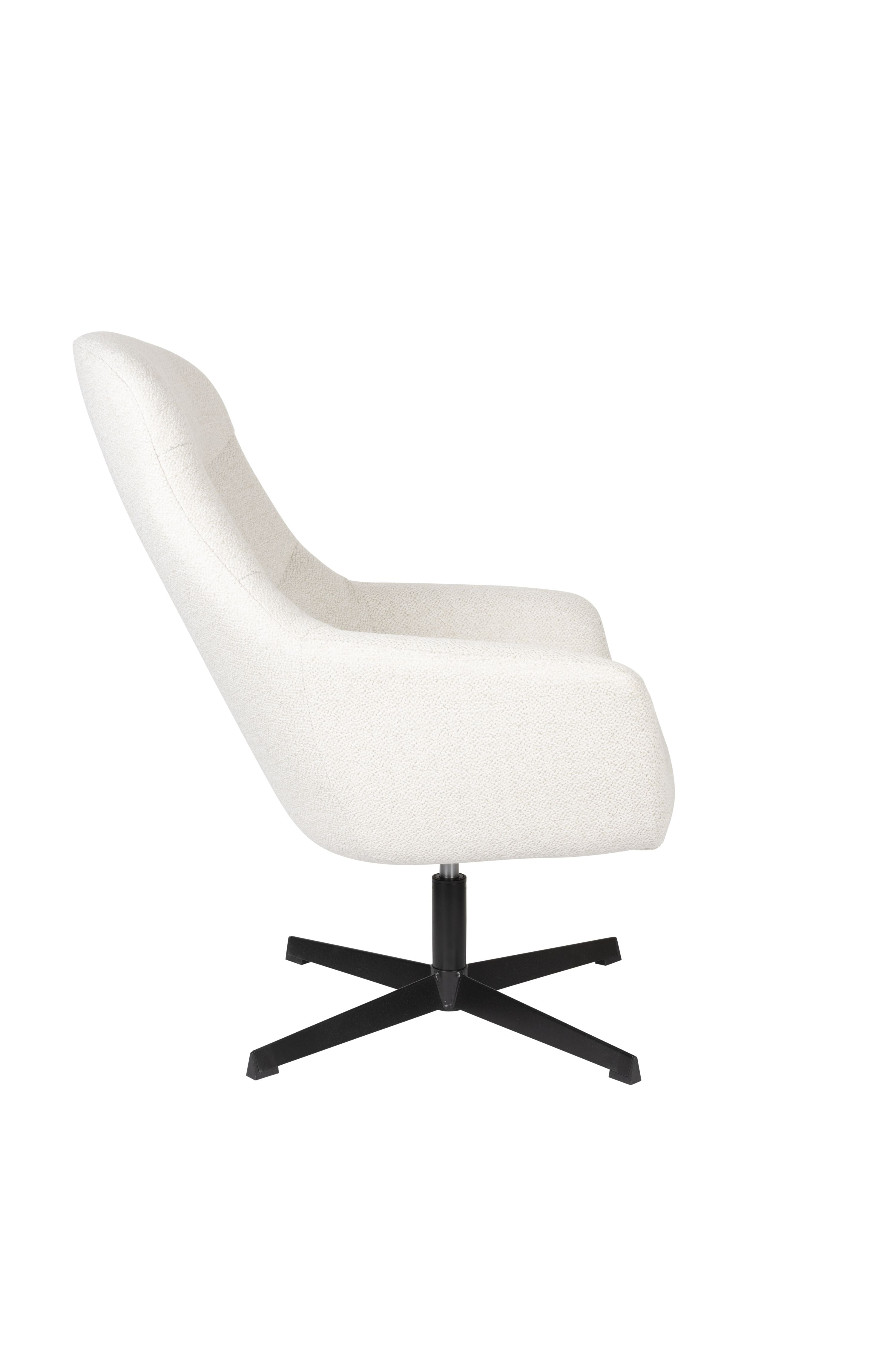 Yuki white rotary armchair