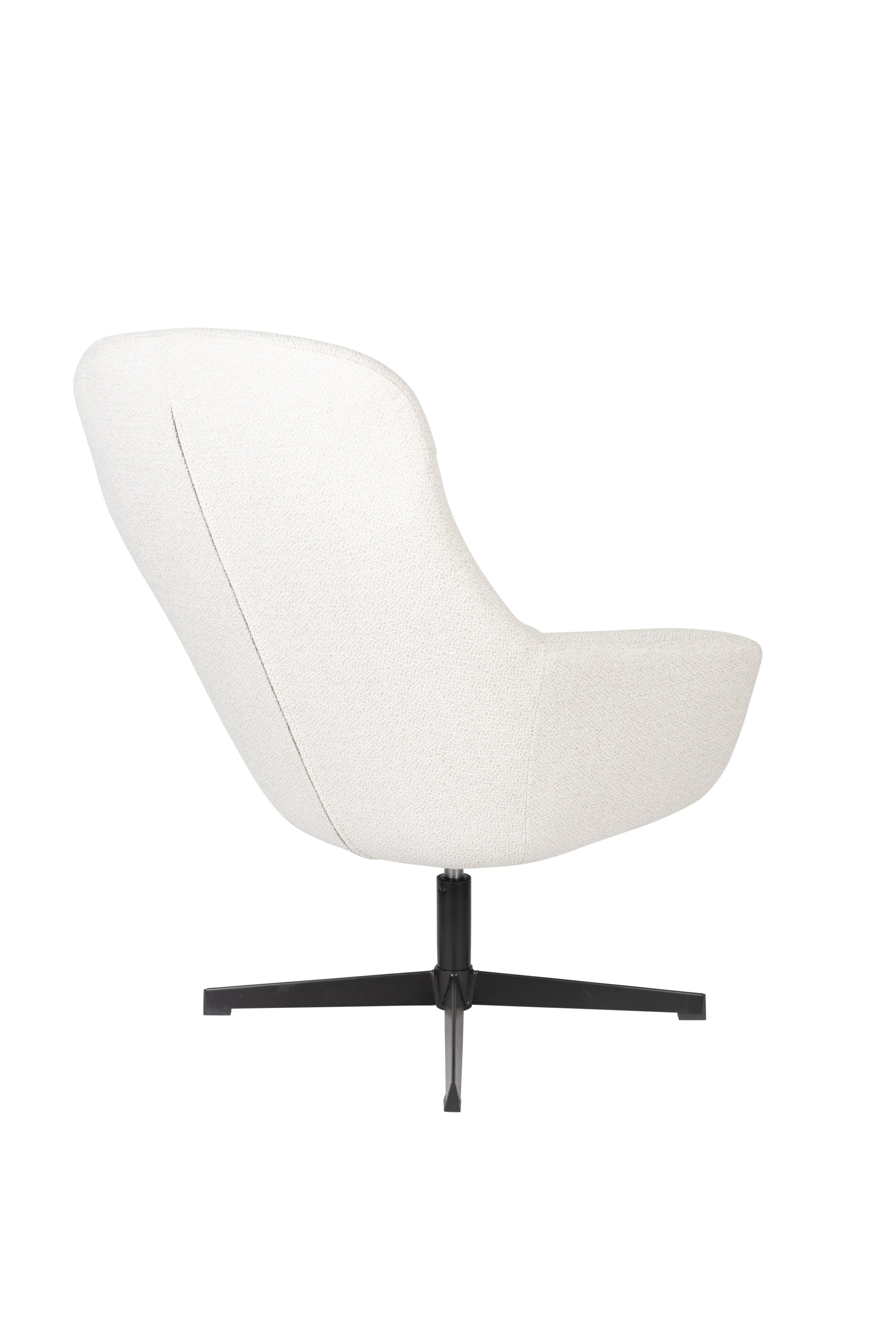 Yuki white rotary armchair