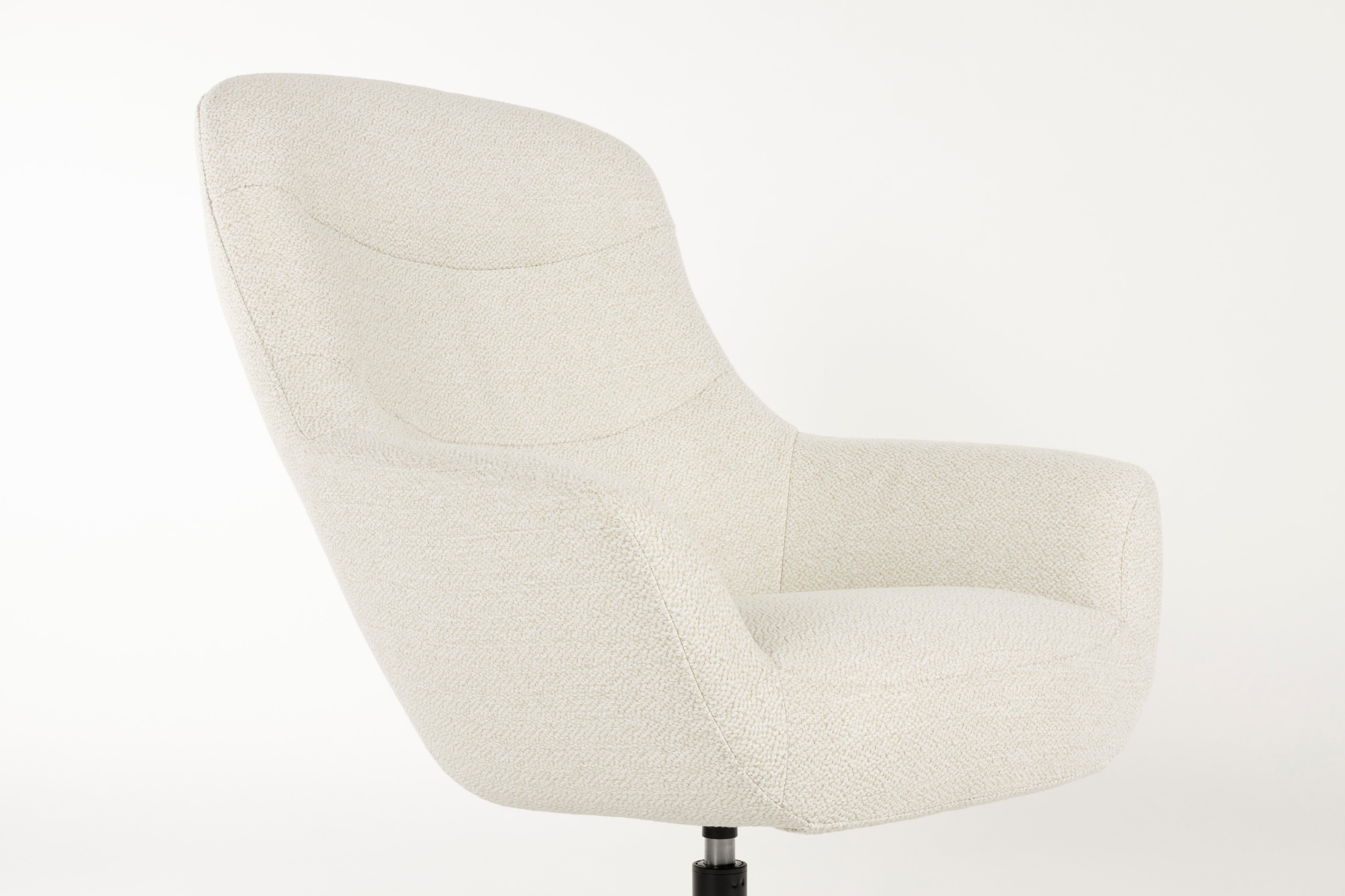 Yuki white rotary armchair