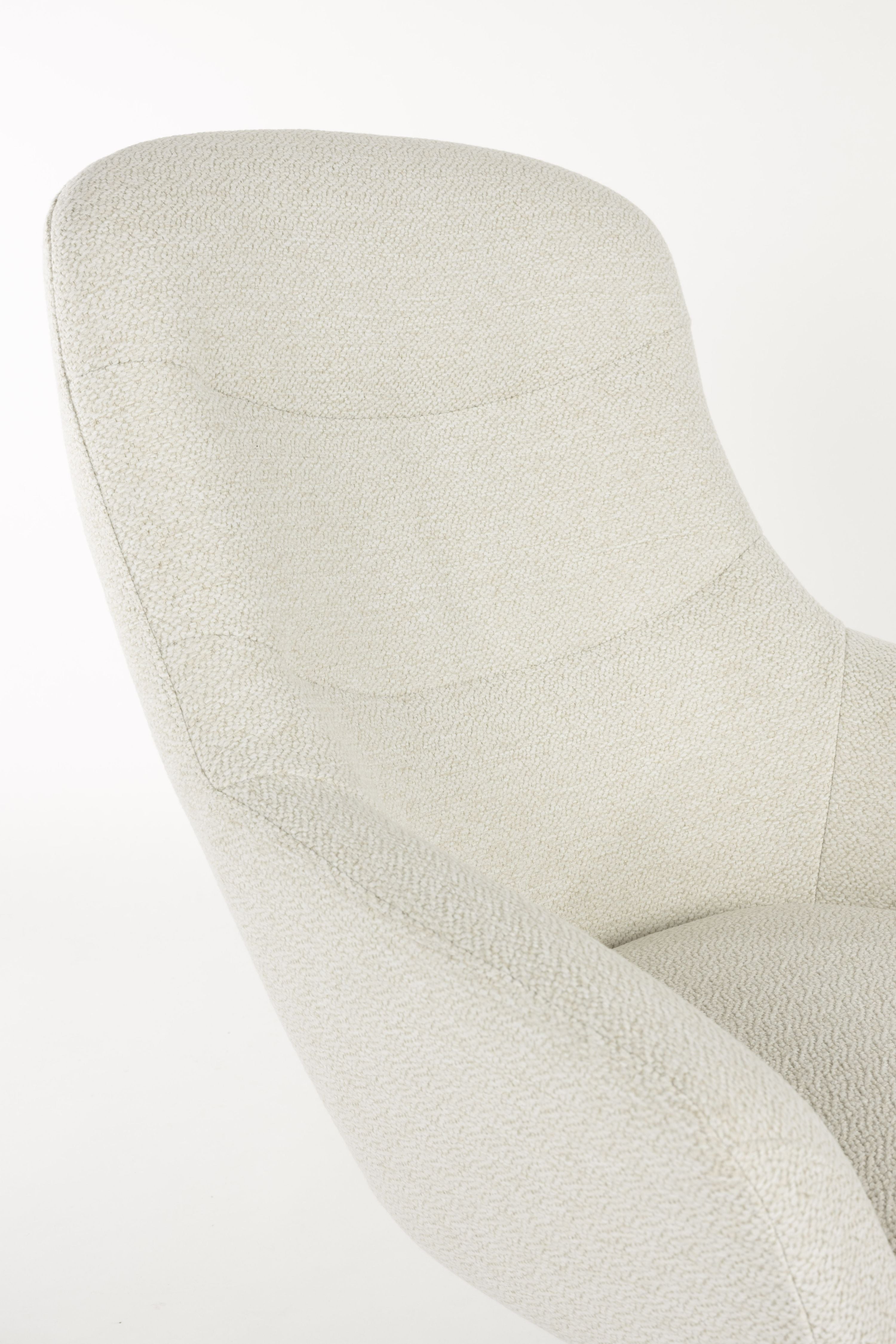 Yuki white rotary armchair