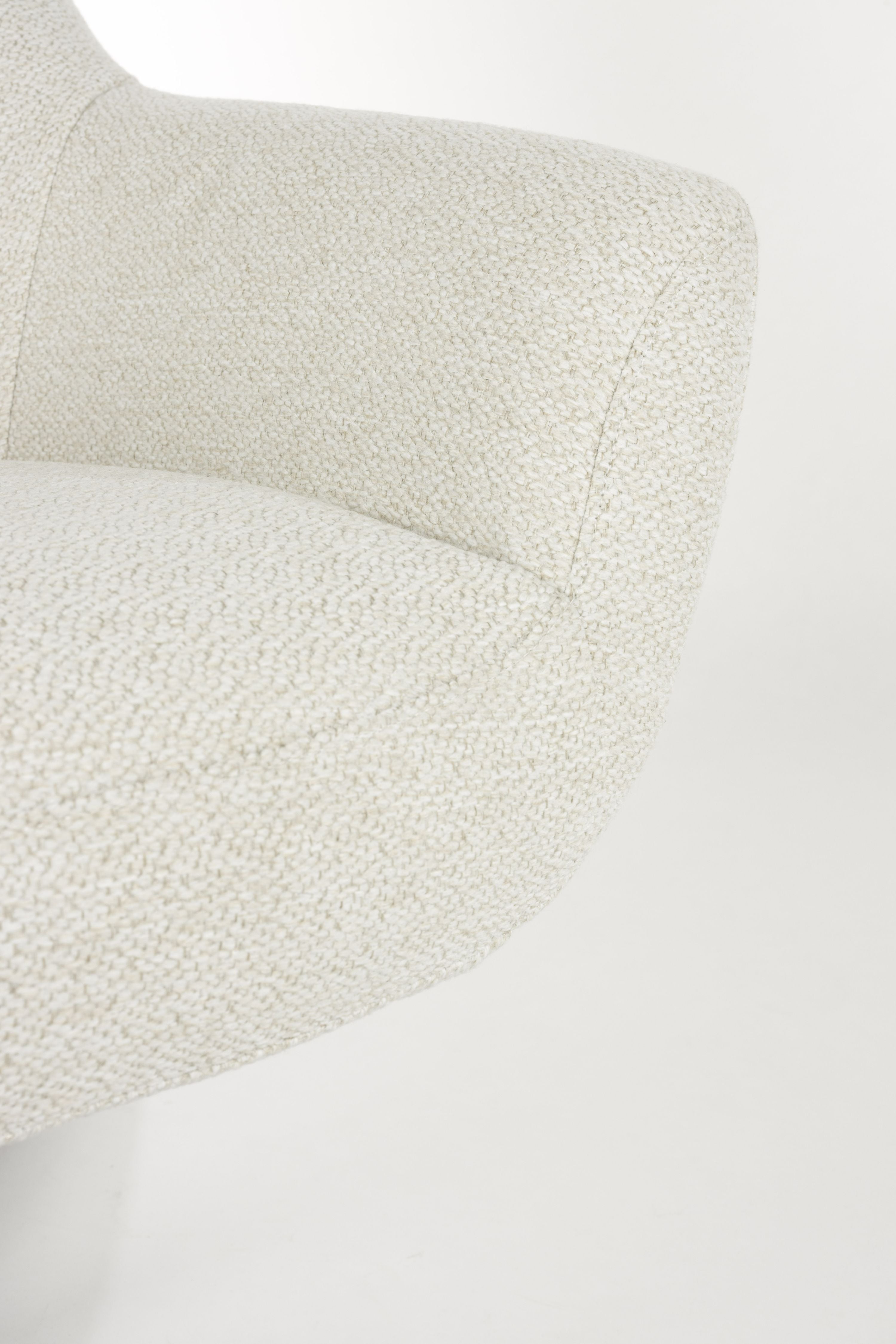 Yuki white rotary armchair