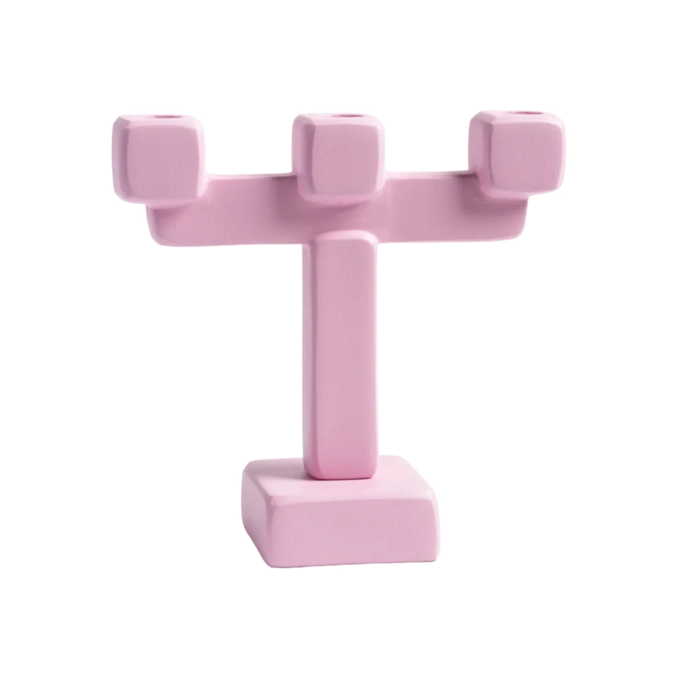 Three-Arm Candle Holder CHUNK Pink