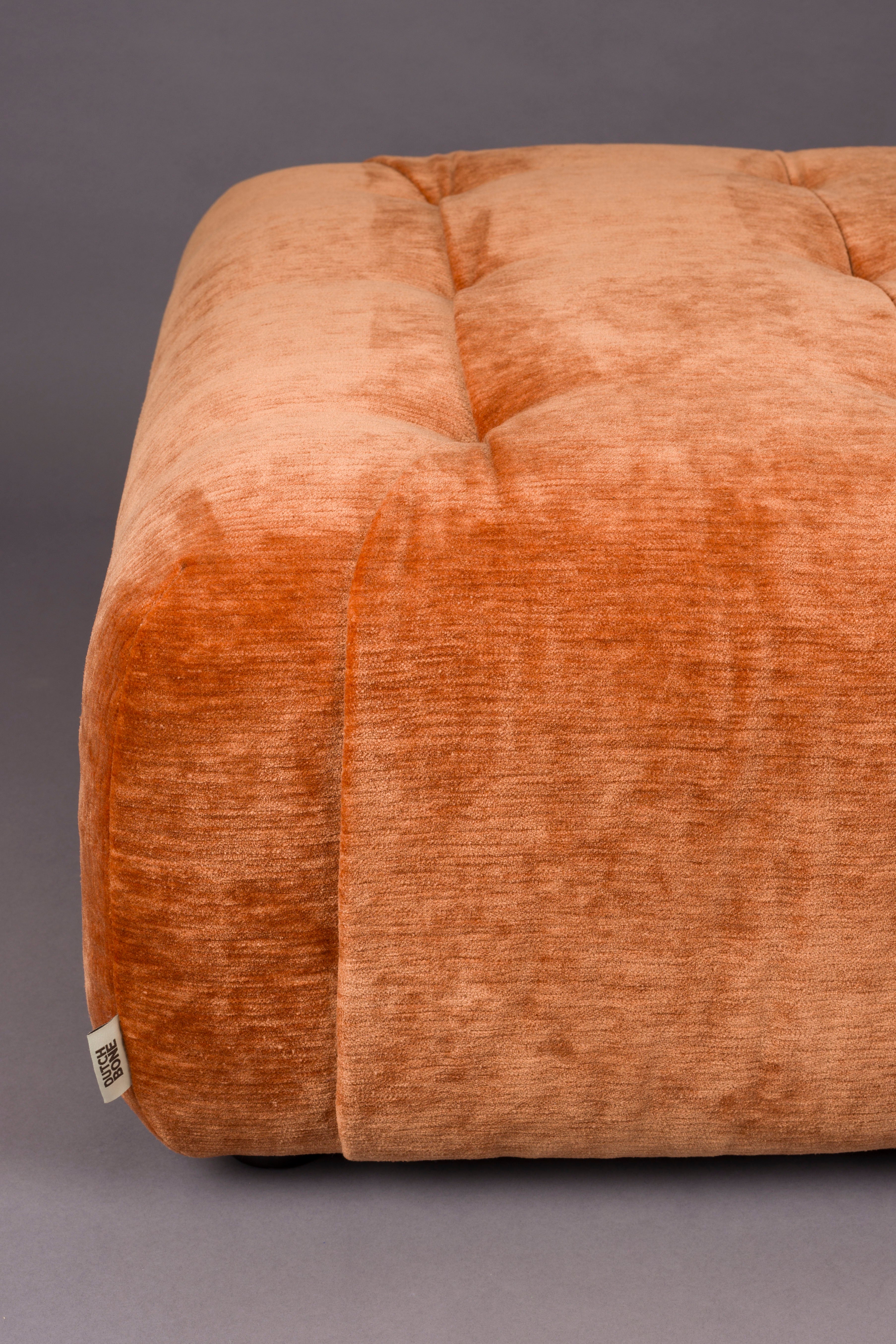 Giada Puff Brown Velvet
