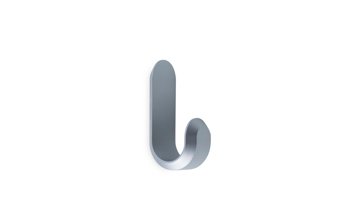 Set von CURVE Kleiderhaken in mattem Silber