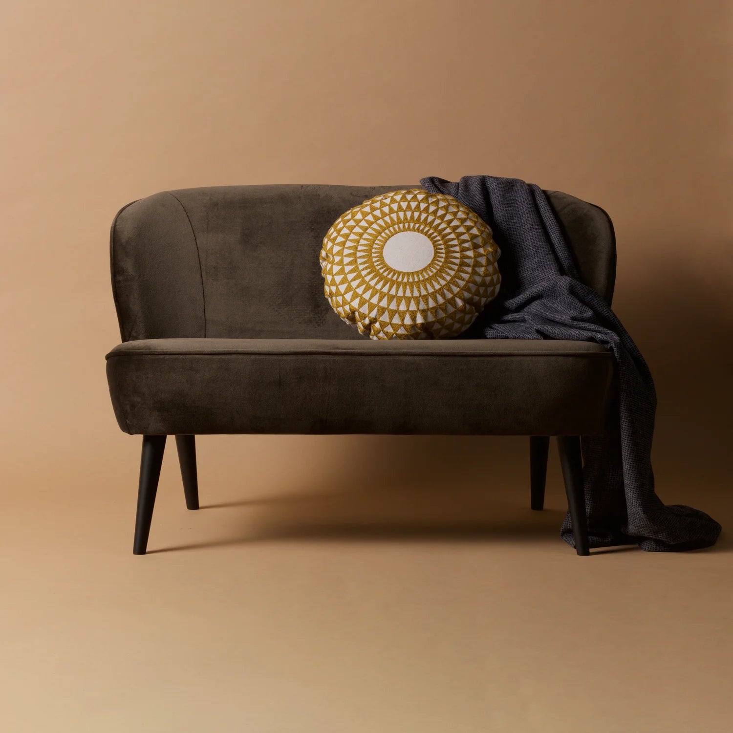 Velvet Sofa SARA Burgundy