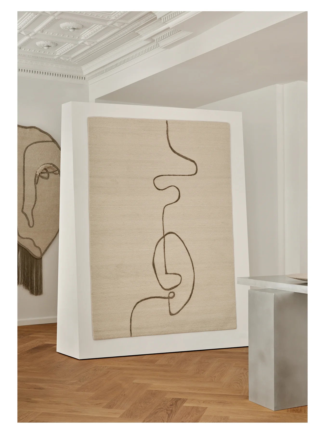 Teppich FACIAL MAZE beige mit Muster